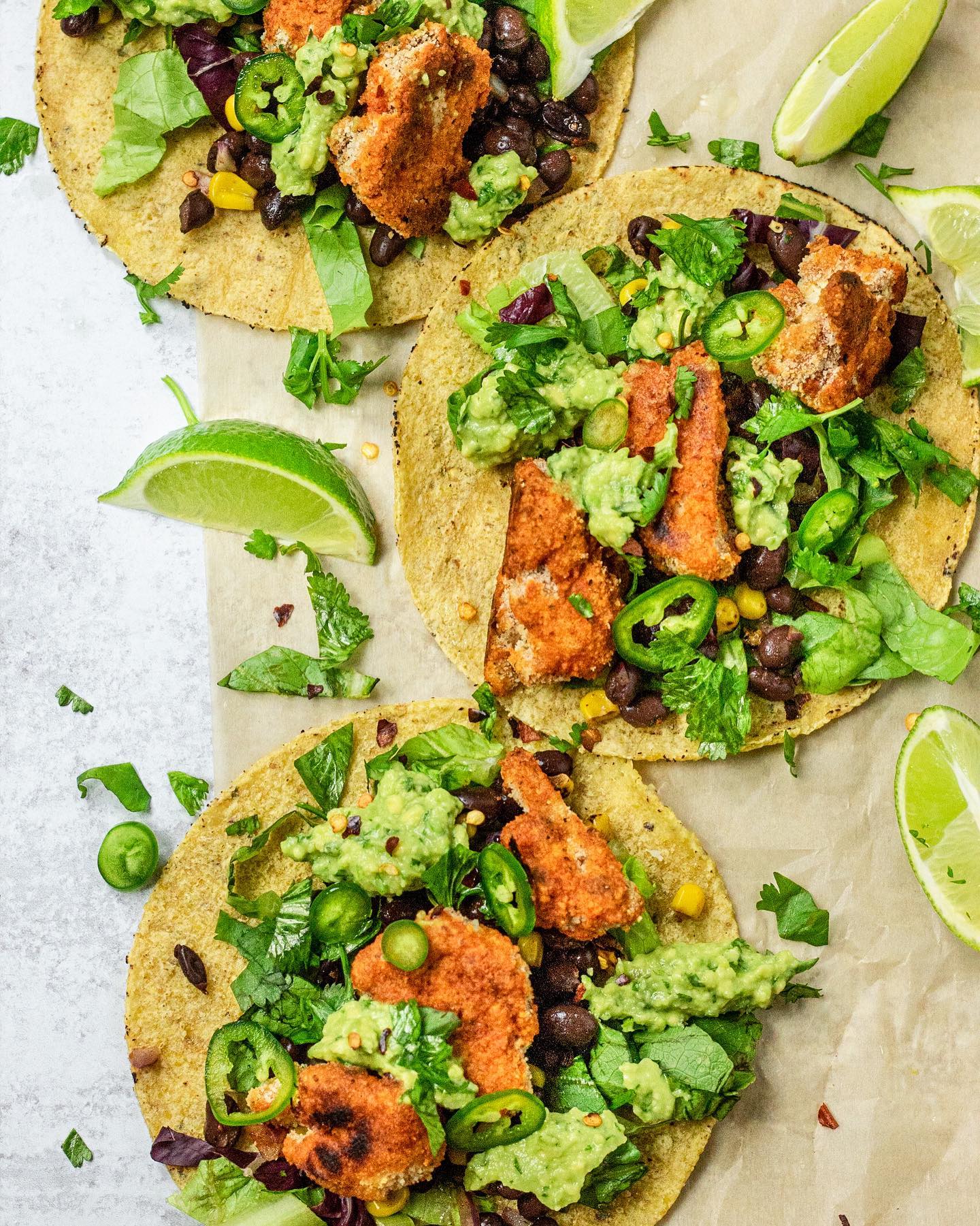 Crispy Buffalo Cauliflower Tacos