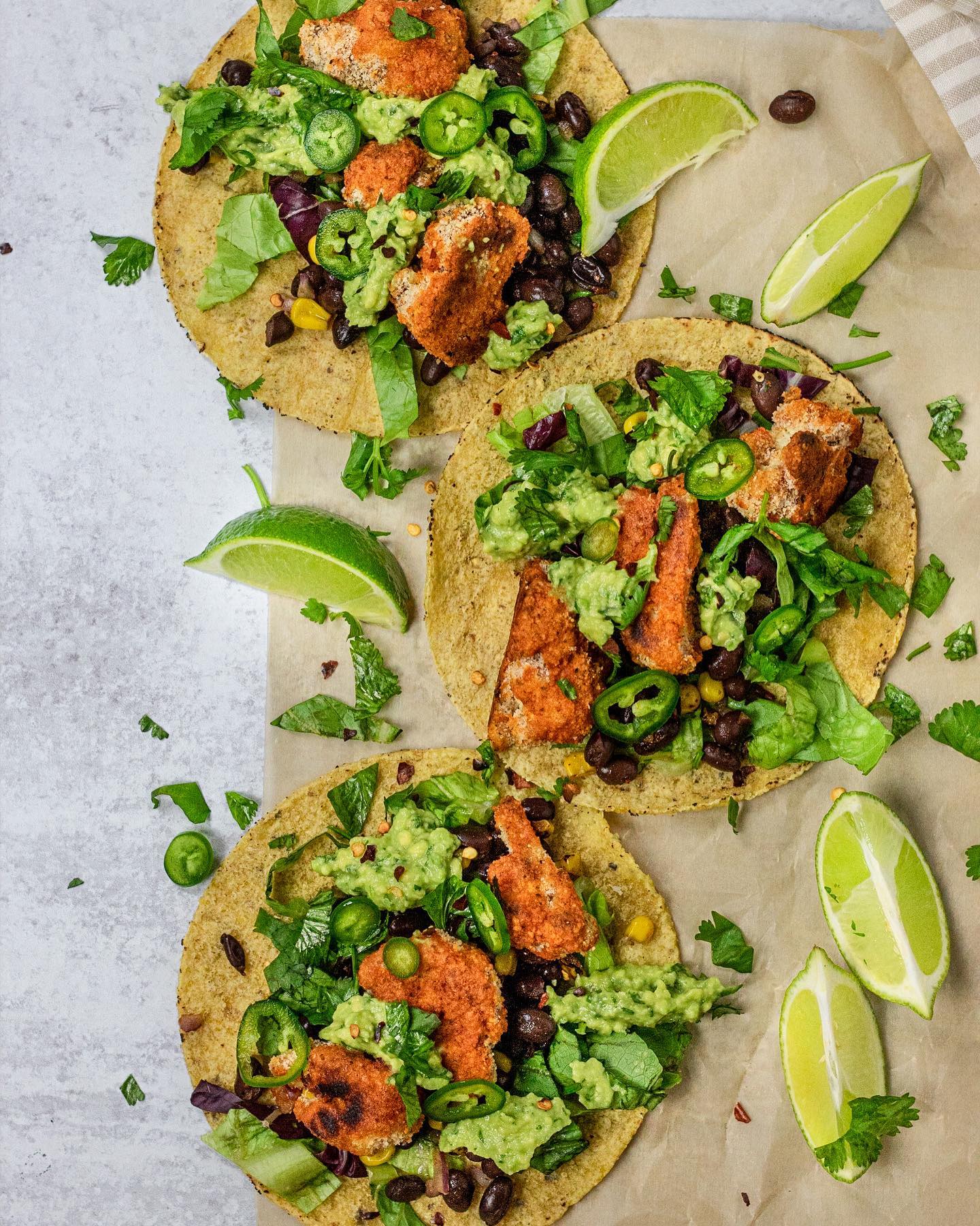 Crispy Buffalo Cauliflower Tacos