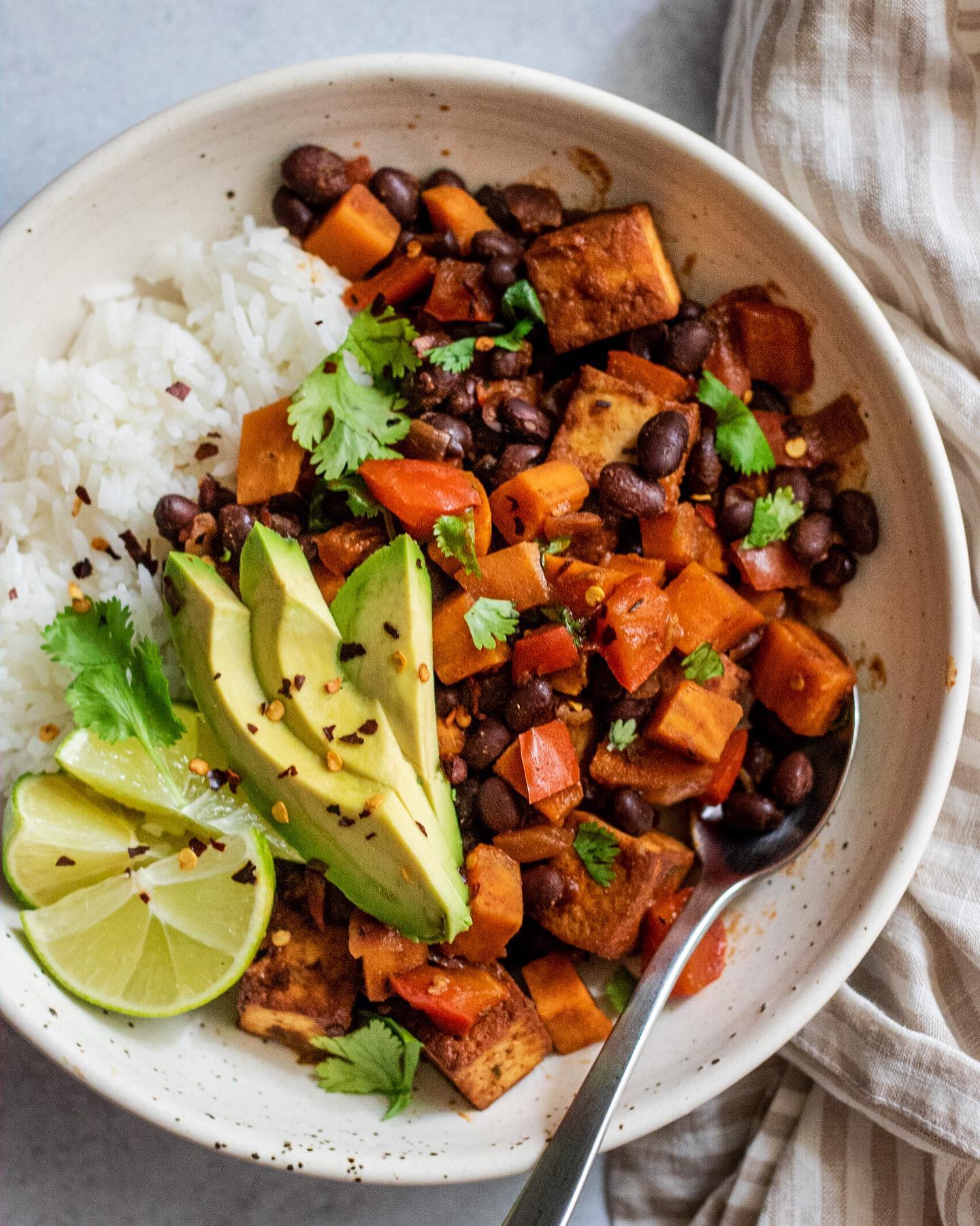 Chili Lime Tofu Skillet