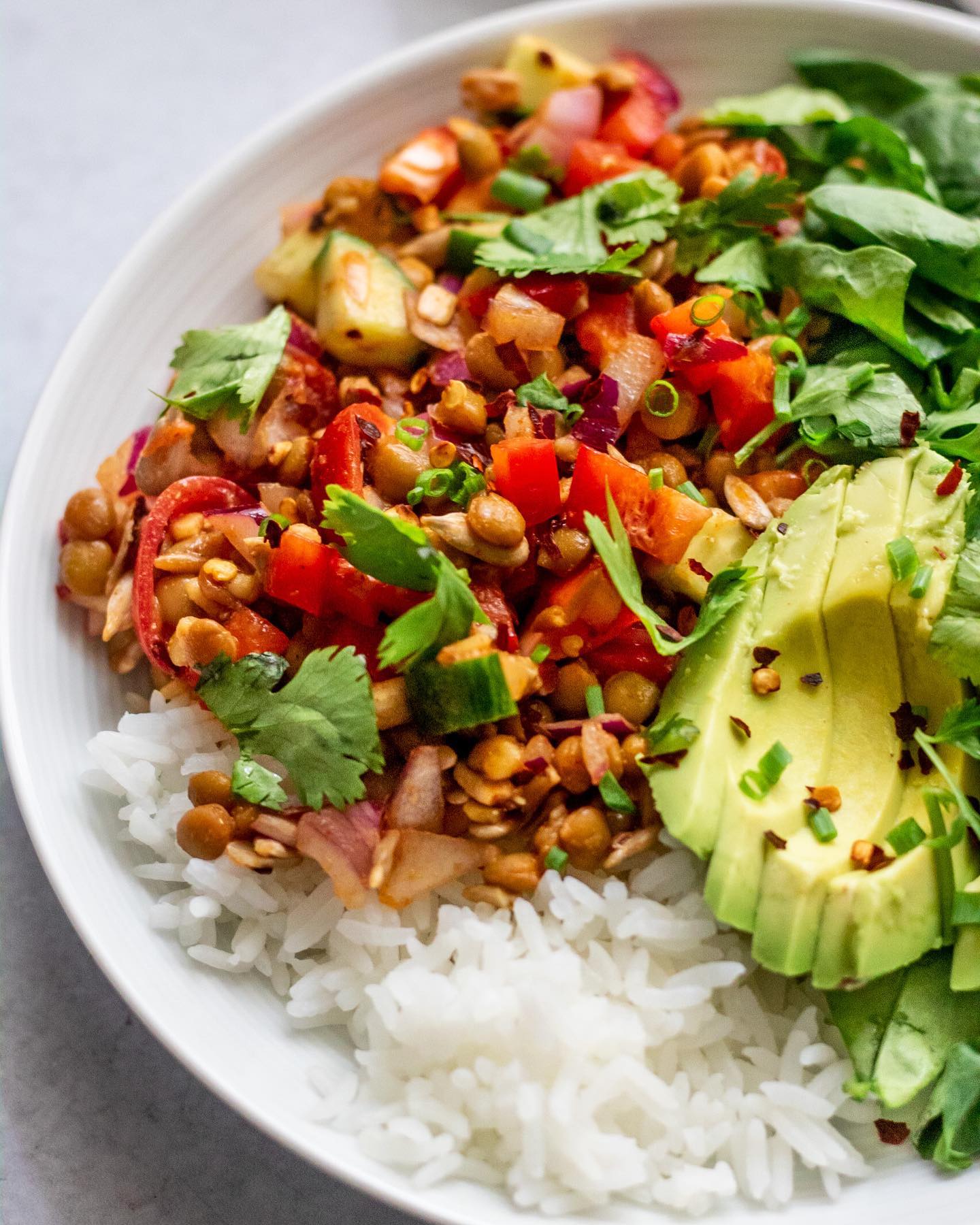Quick and Easy Spiced Lentil Bowl