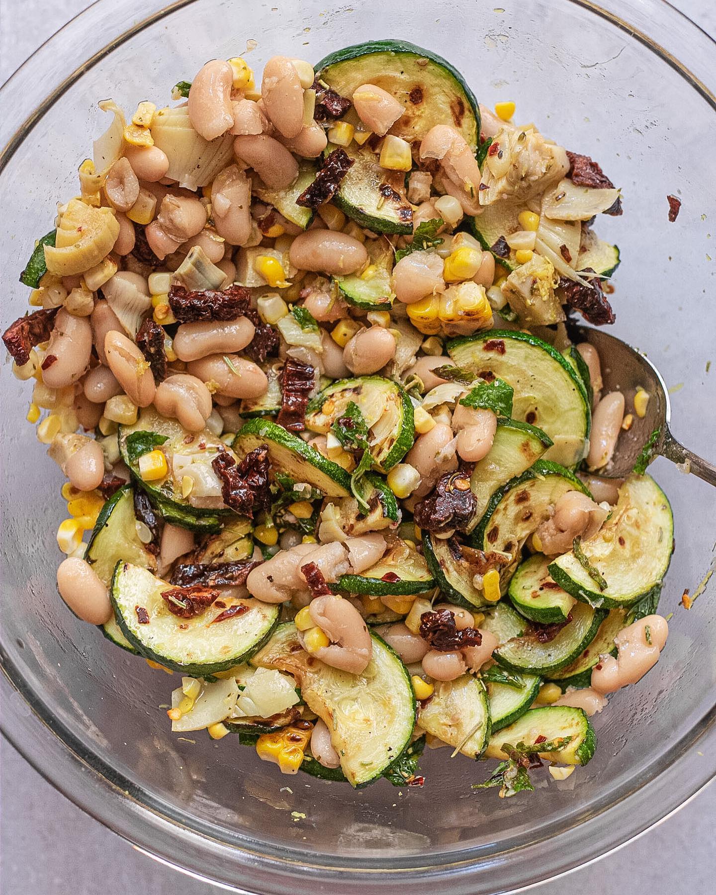 Marinated White Bean and Zucchini Salad