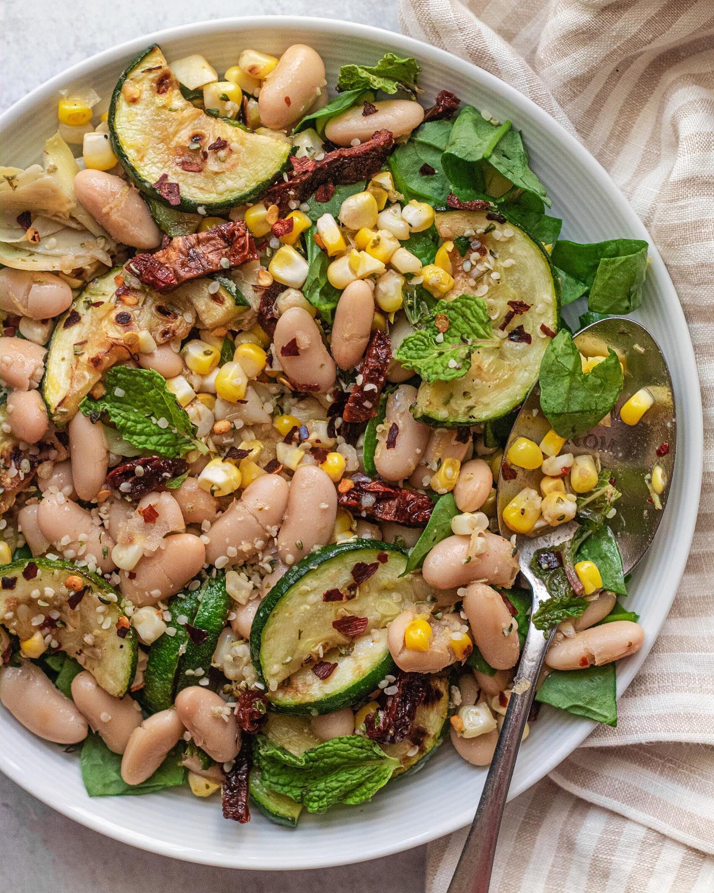 Marinated White Bean and Zucchini Salad