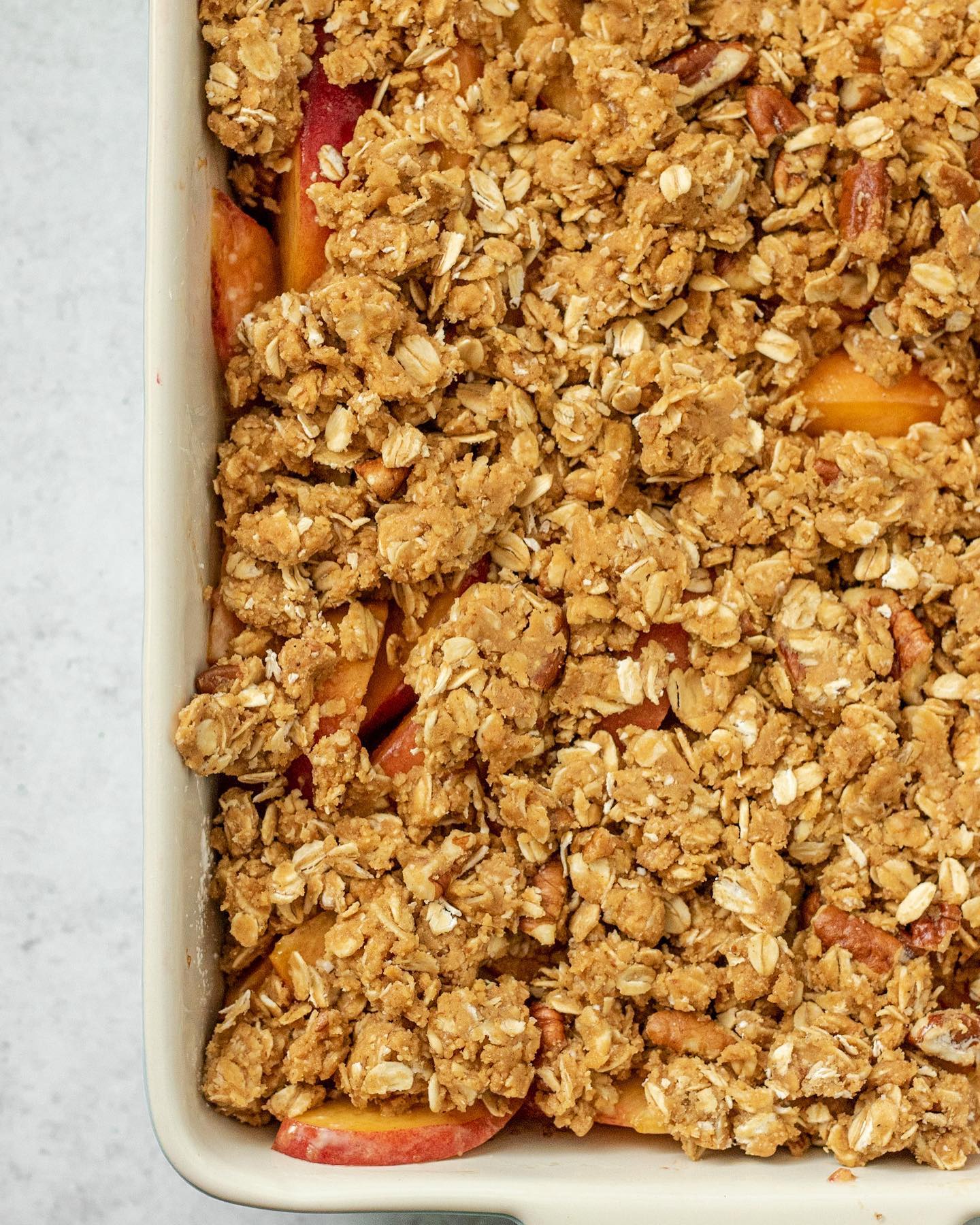 Nutrient-Rich Peach Crisp with Oat Topping