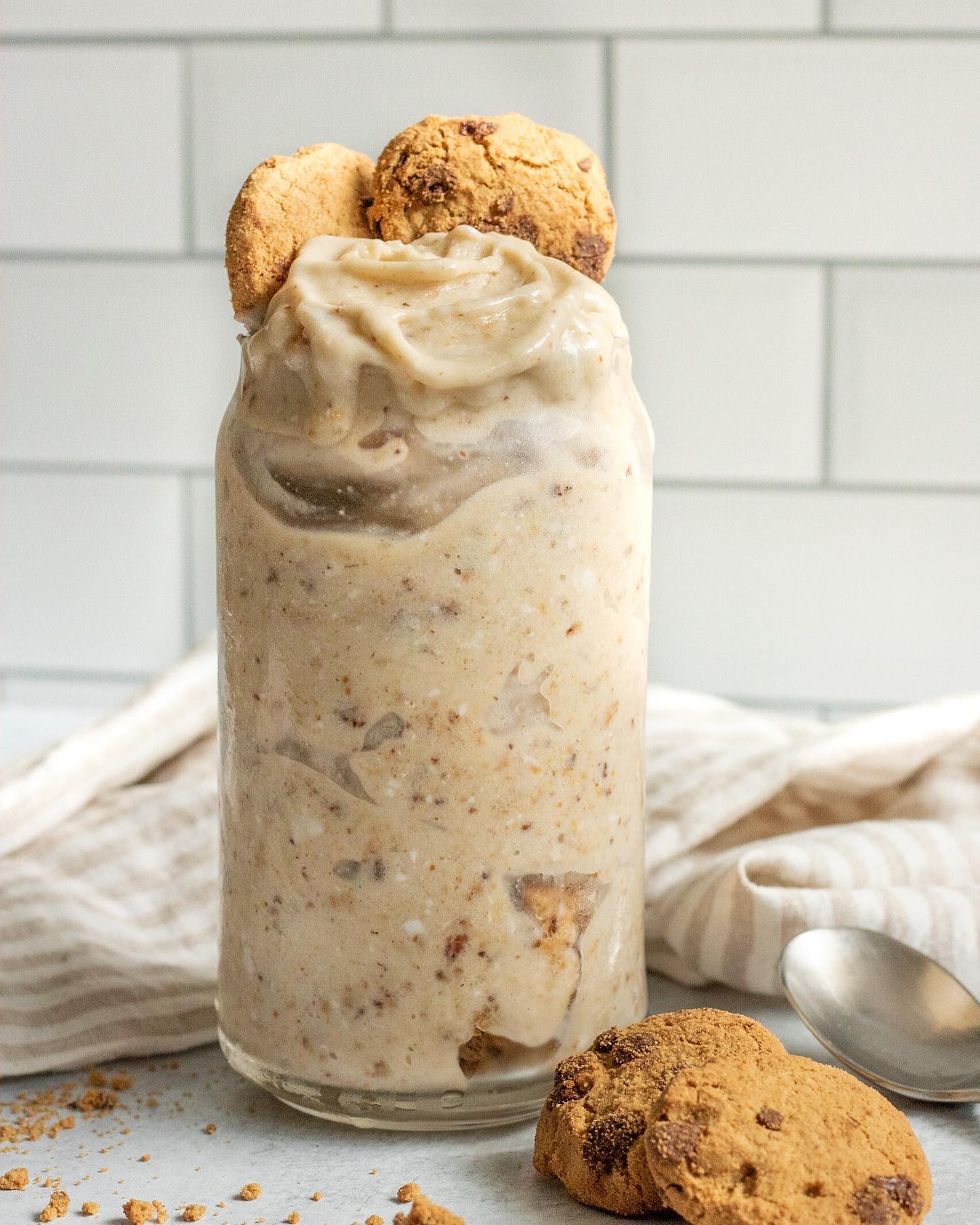 Banana Nice Cream with Cookie Chunks