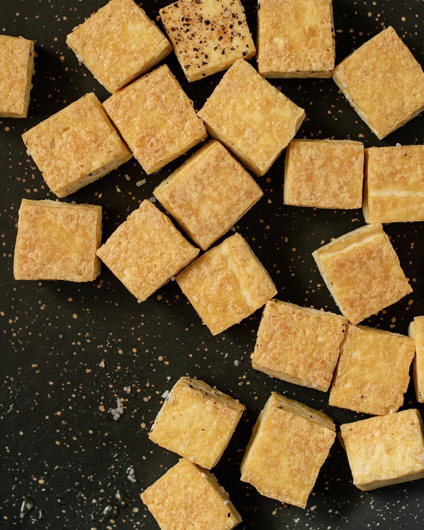 Balsamic Tofu with Basil and Fennel Seeds