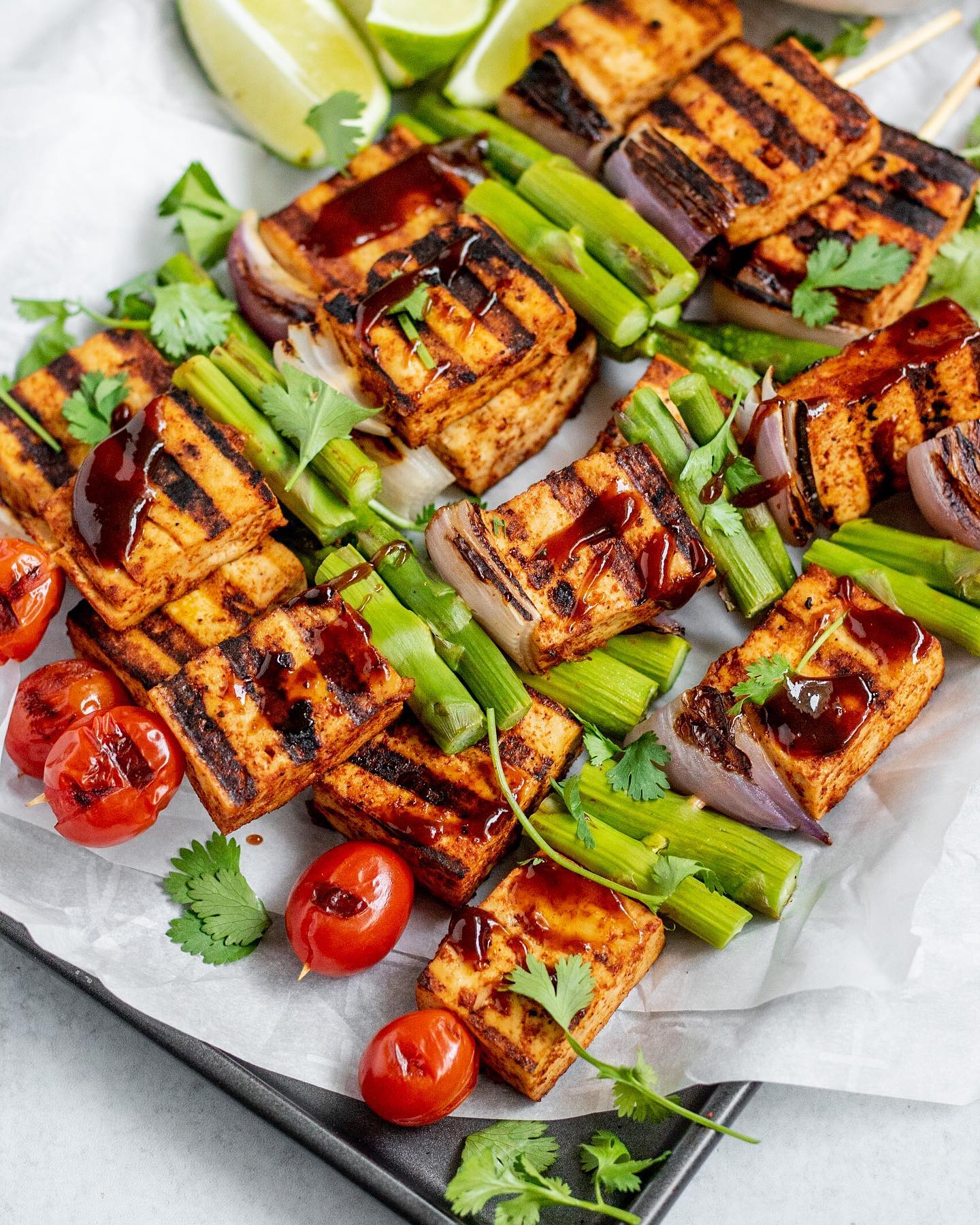 Sazón Grilled Tofu Skewers