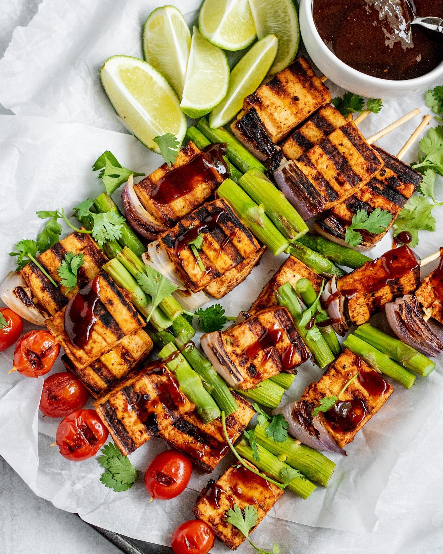 Sazón Grilled Tofu Skewers