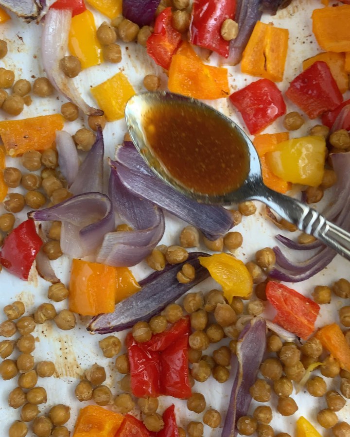 Sweet Chili Chickpea Sheet Pan Delight