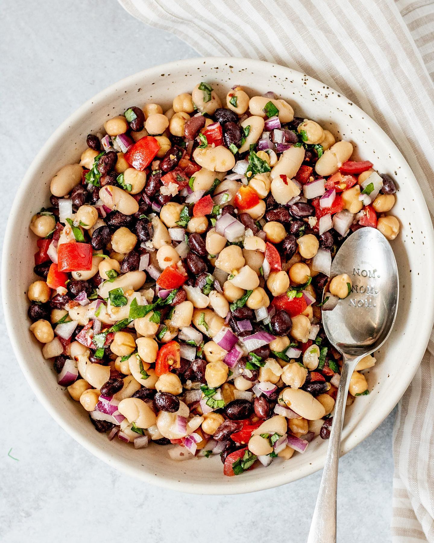 Lemon Basil Three Bean Salad