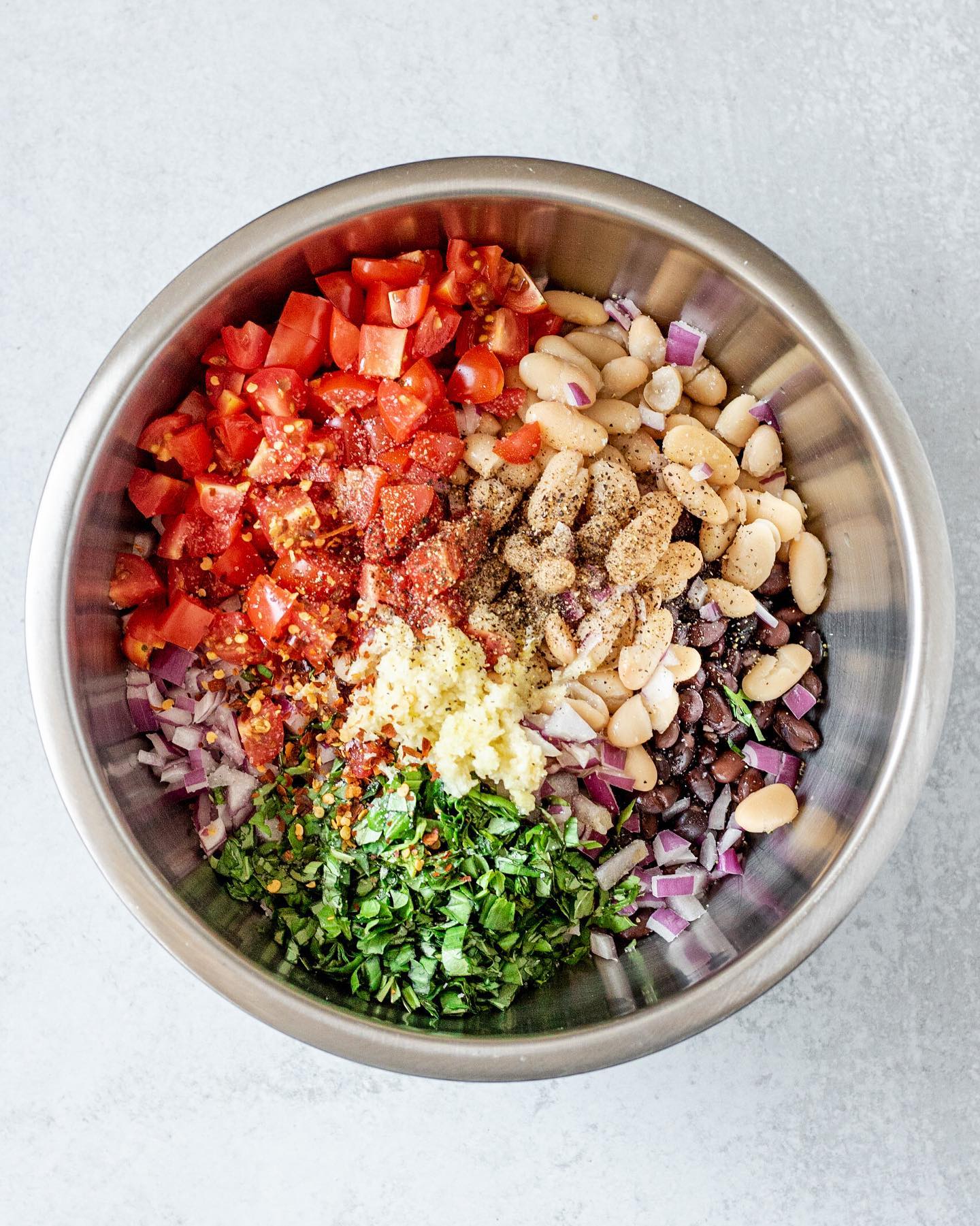 Lemon Basil Three Bean Salad