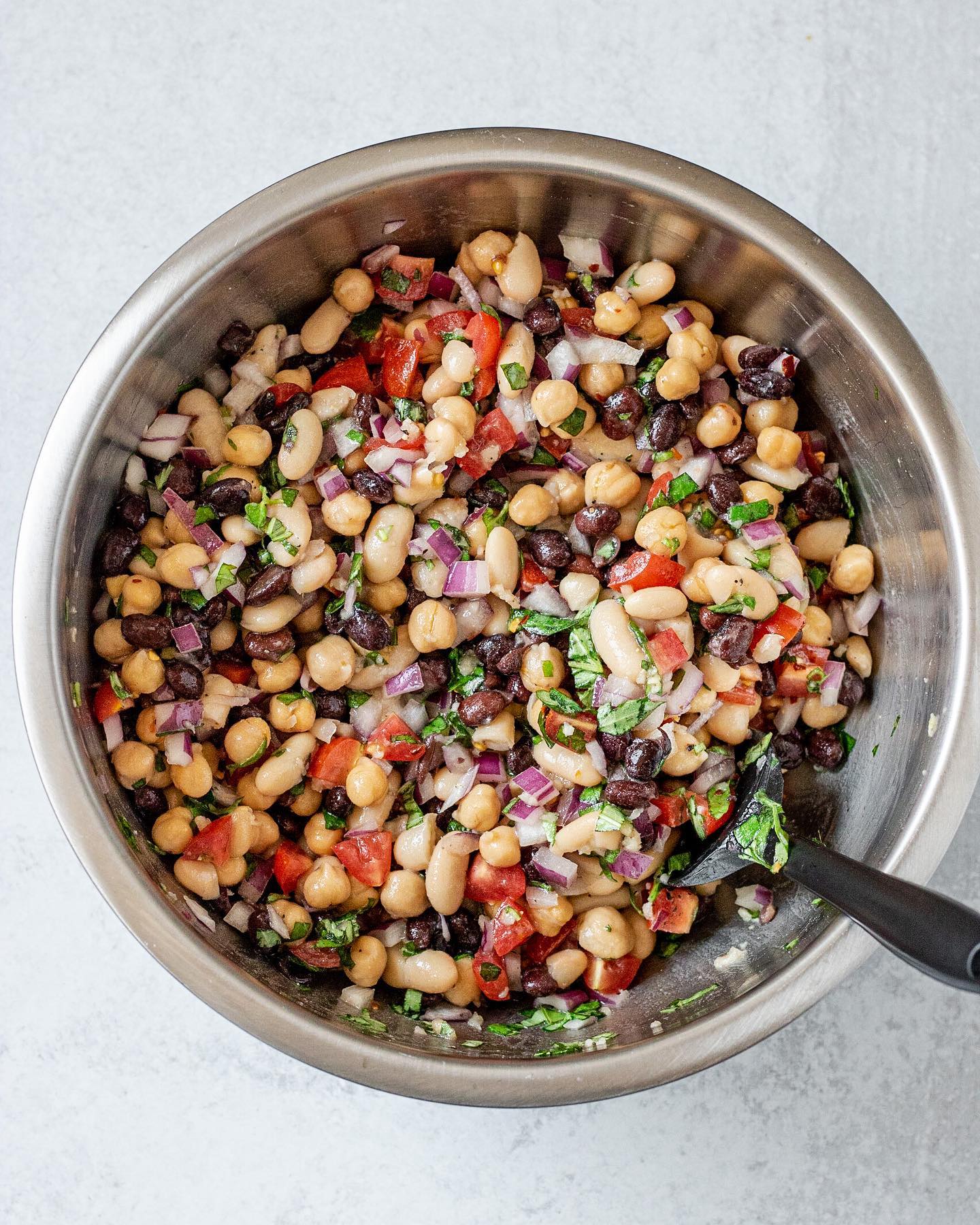 Lemon Basil Three Bean Salad