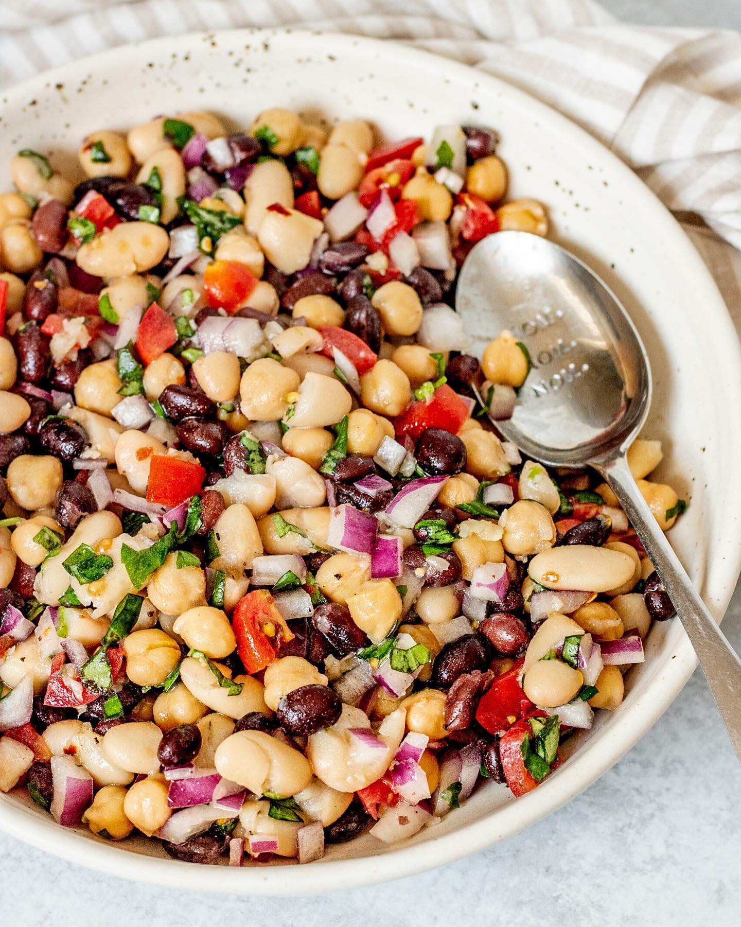 Lemon Basil Three Bean Salad