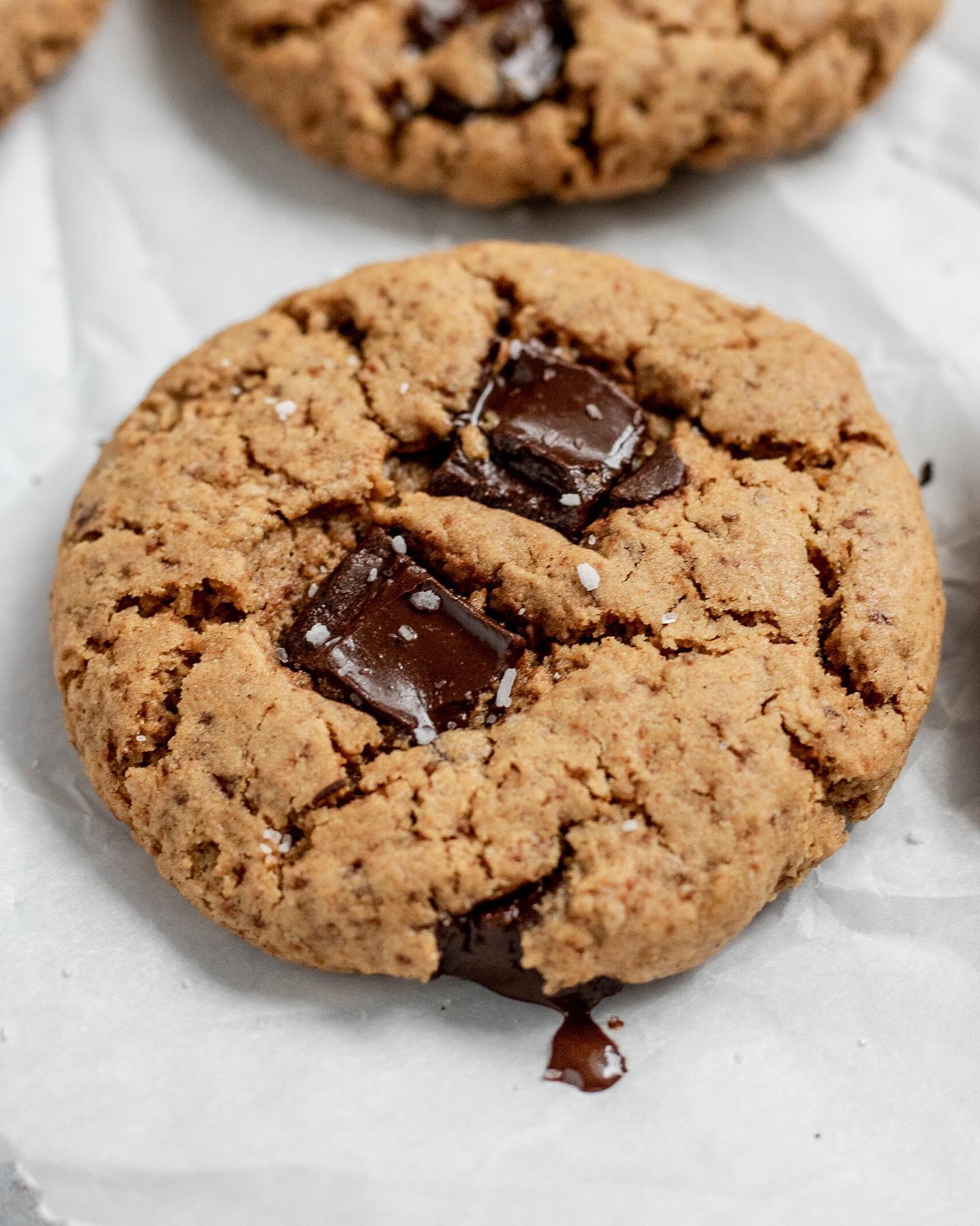 Gooey Chocolate Chip Tahini Cookies