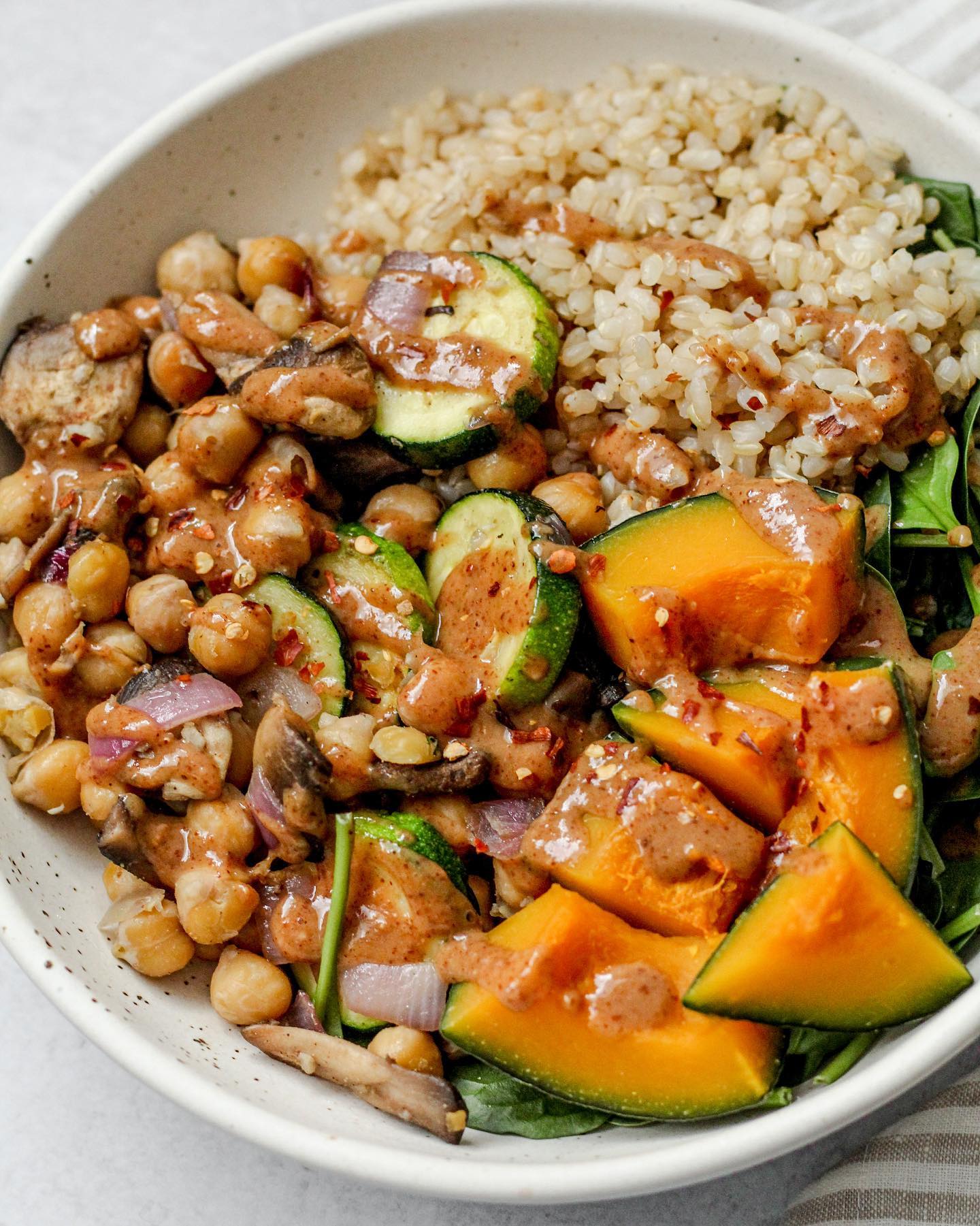 Almond Miso Chickpea Nourish Bowl