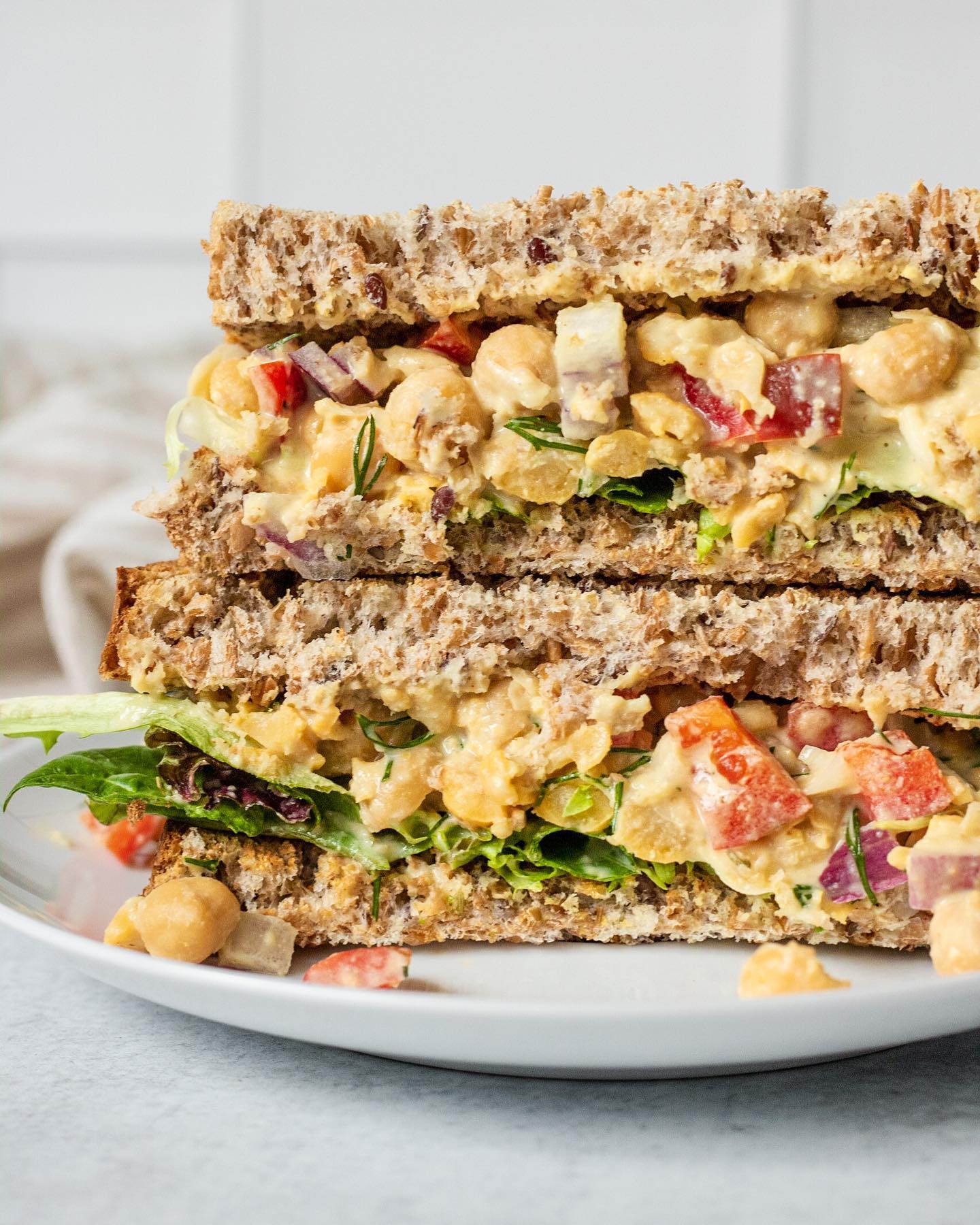 Chickpea Ranch Salad Sandwich