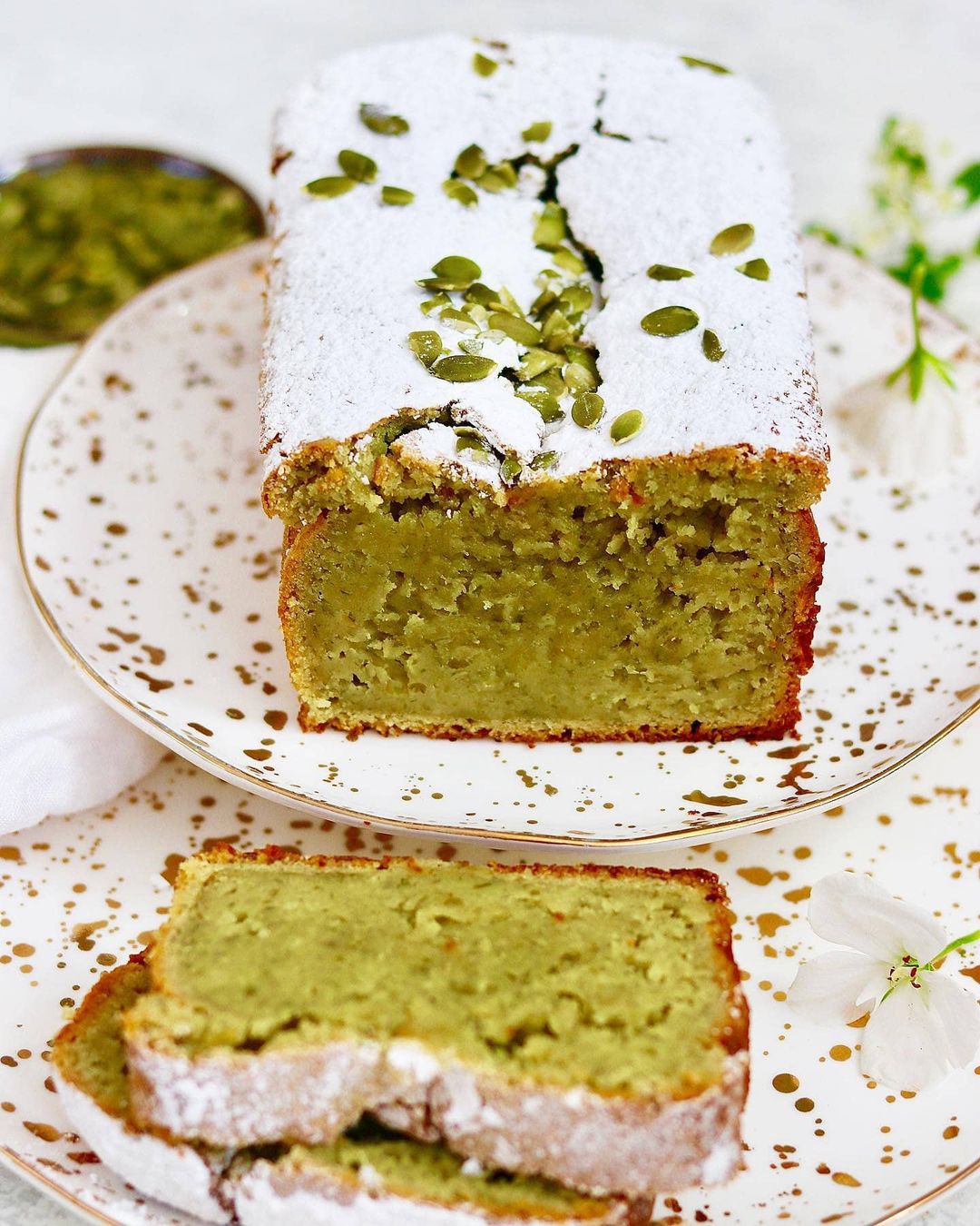 Vegan Avocado and Pumpkin Seed Cake
