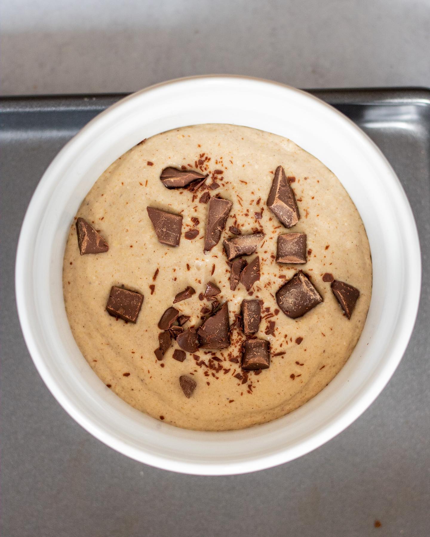 Baked Oats with Gooey Chocolate Center