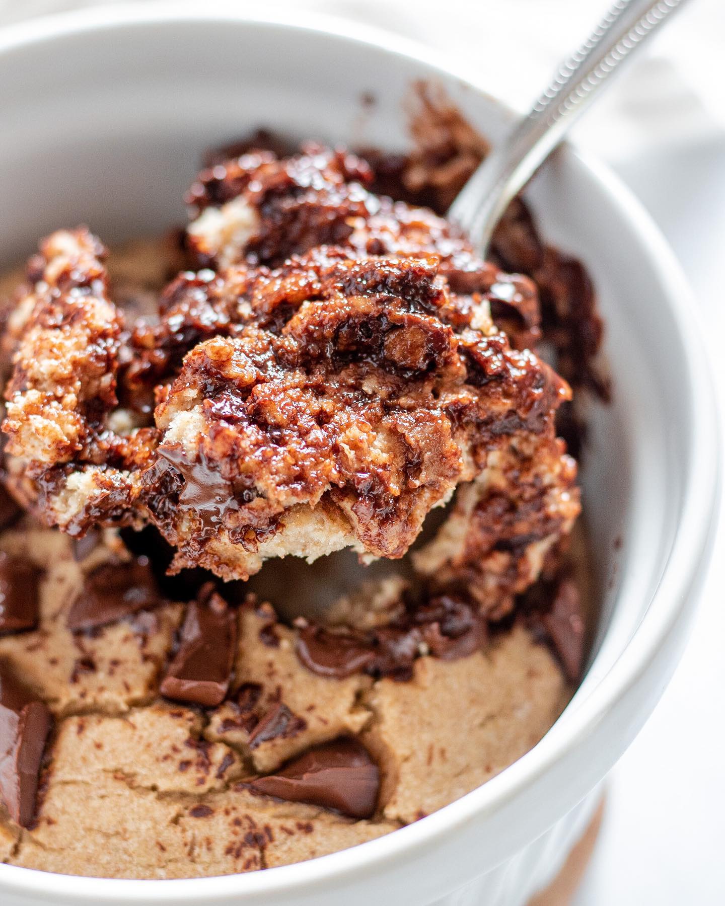 Baked Oats with Gooey Chocolate Center