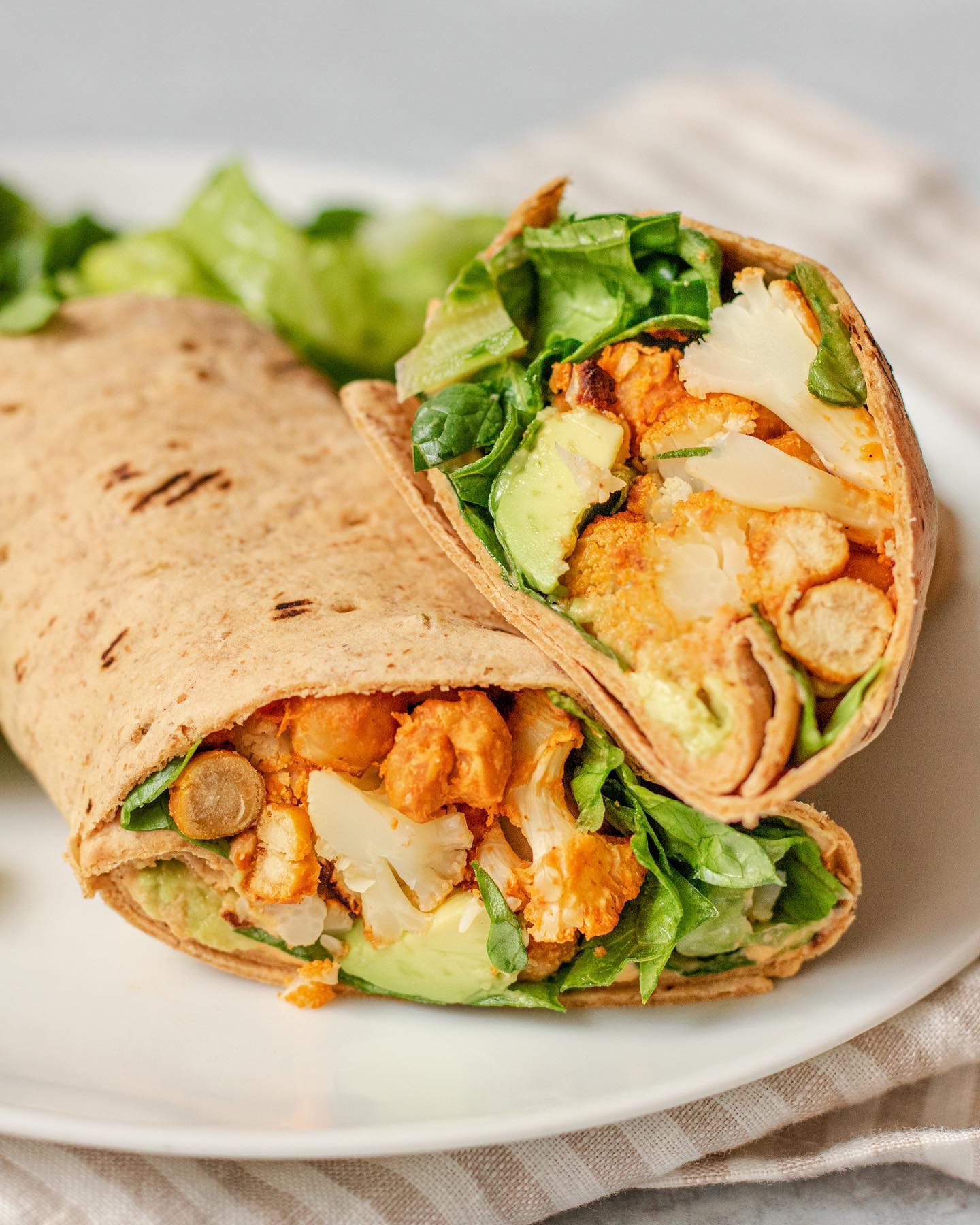 Spicy Buffalo Chickpea Wraps