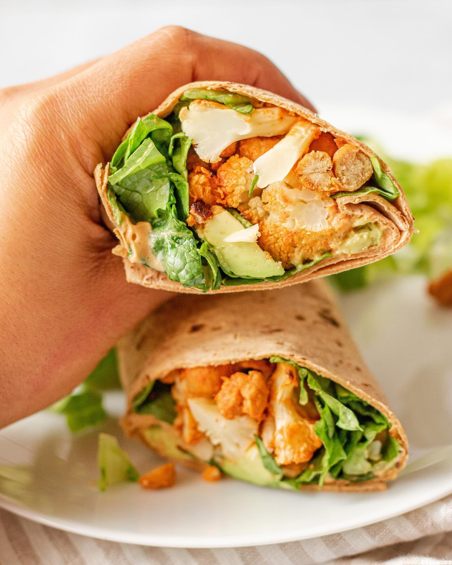 Spicy Buffalo Chickpea Wraps