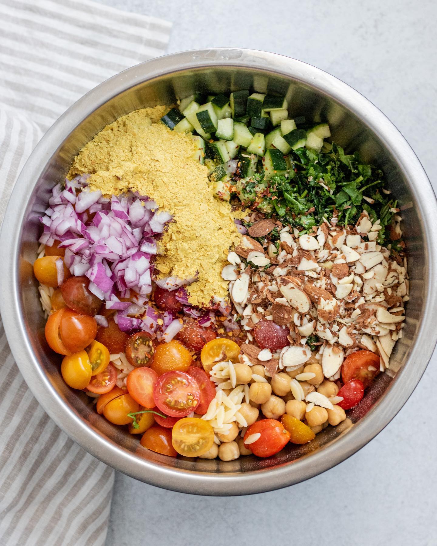 Lemon Orzo Chickpea Salad