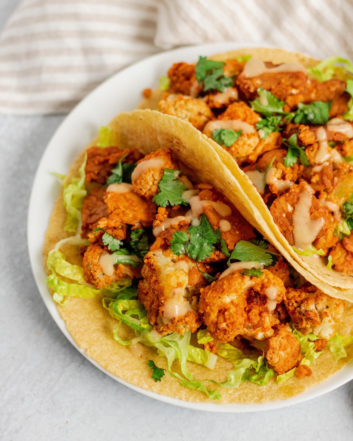Easy Buffalo Cauliflower Taco