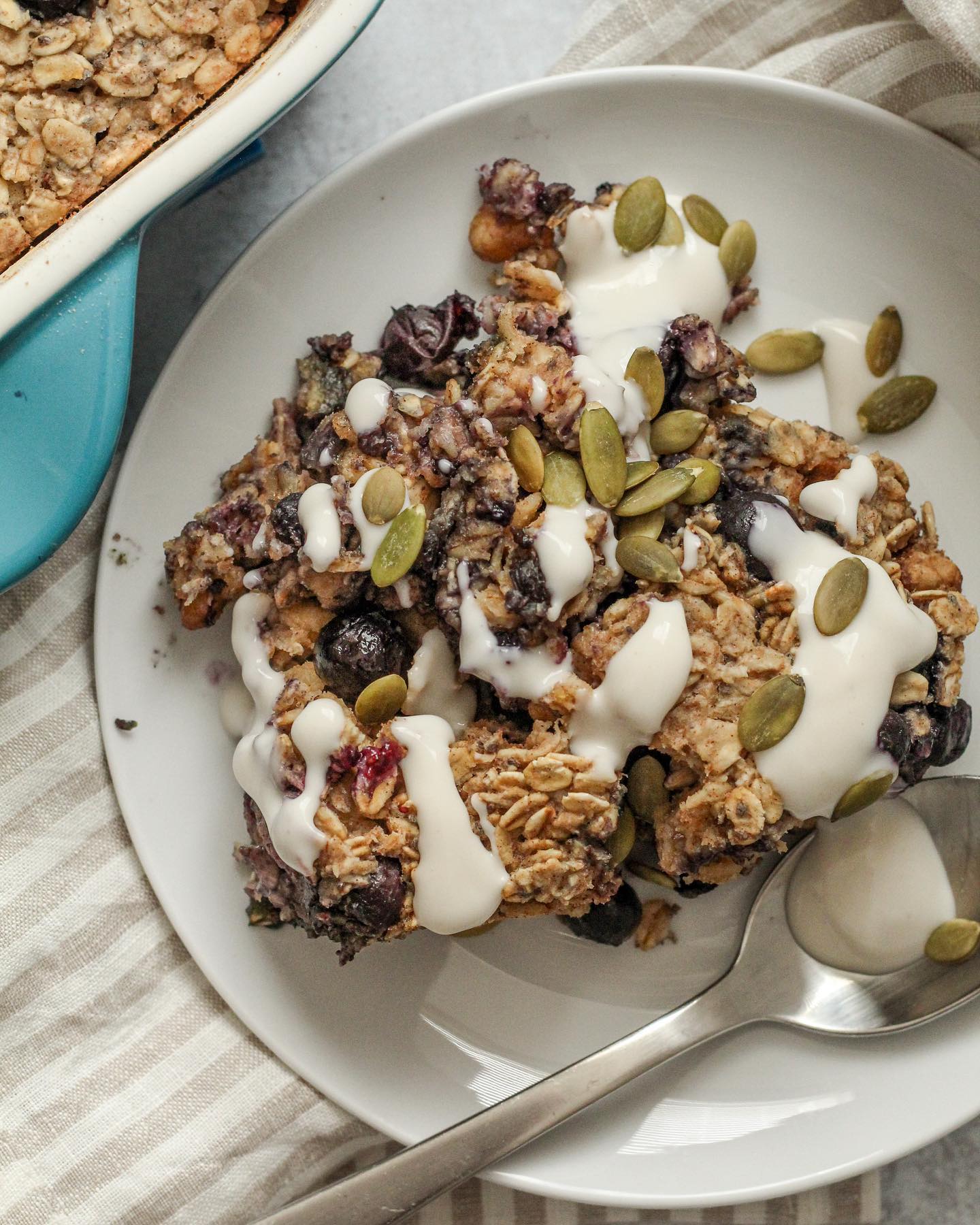 Blueberry Walnut Baked Oatmeal