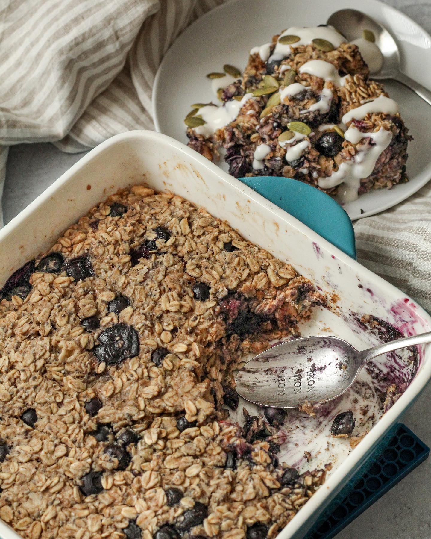 Blueberry Walnut Baked Oatmeal