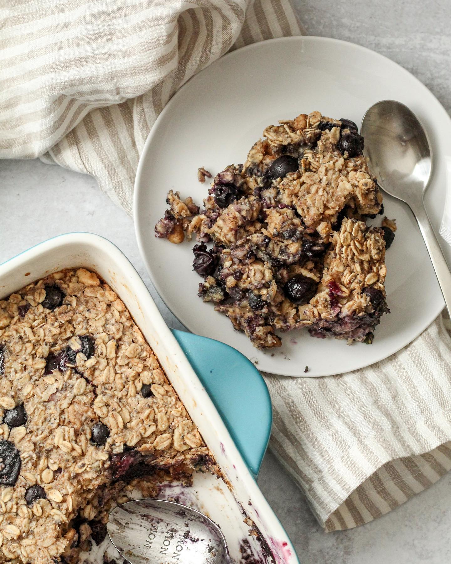 Blueberry Walnut Baked Oatmeal