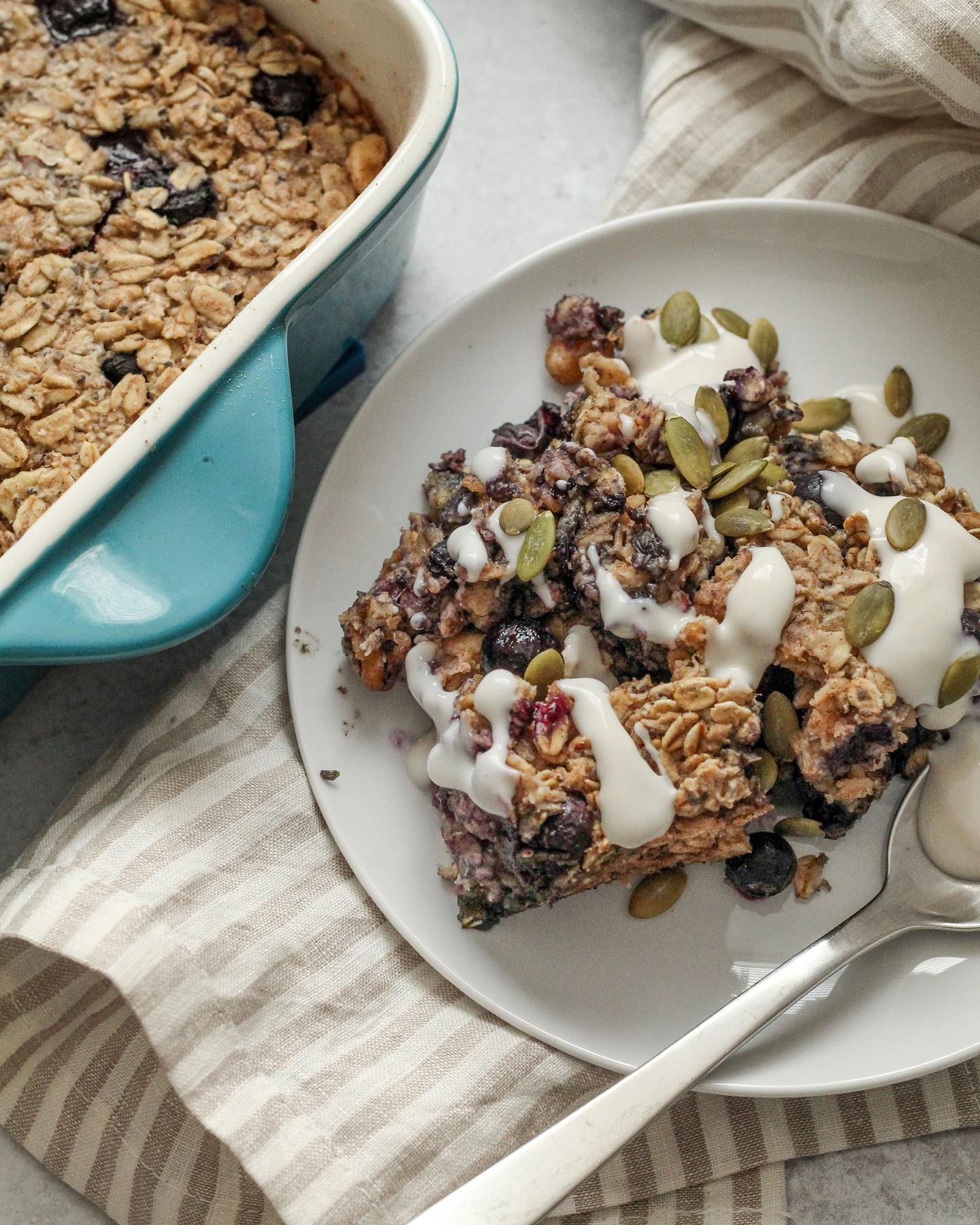 Blueberry Walnut Baked Oatmeal