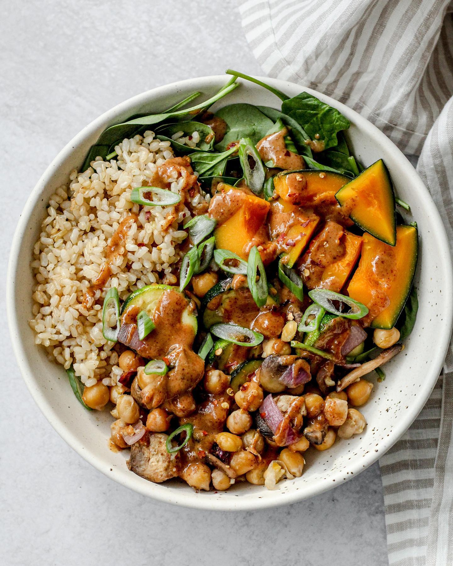 Almond Miso Chickpea Nourish Bowl