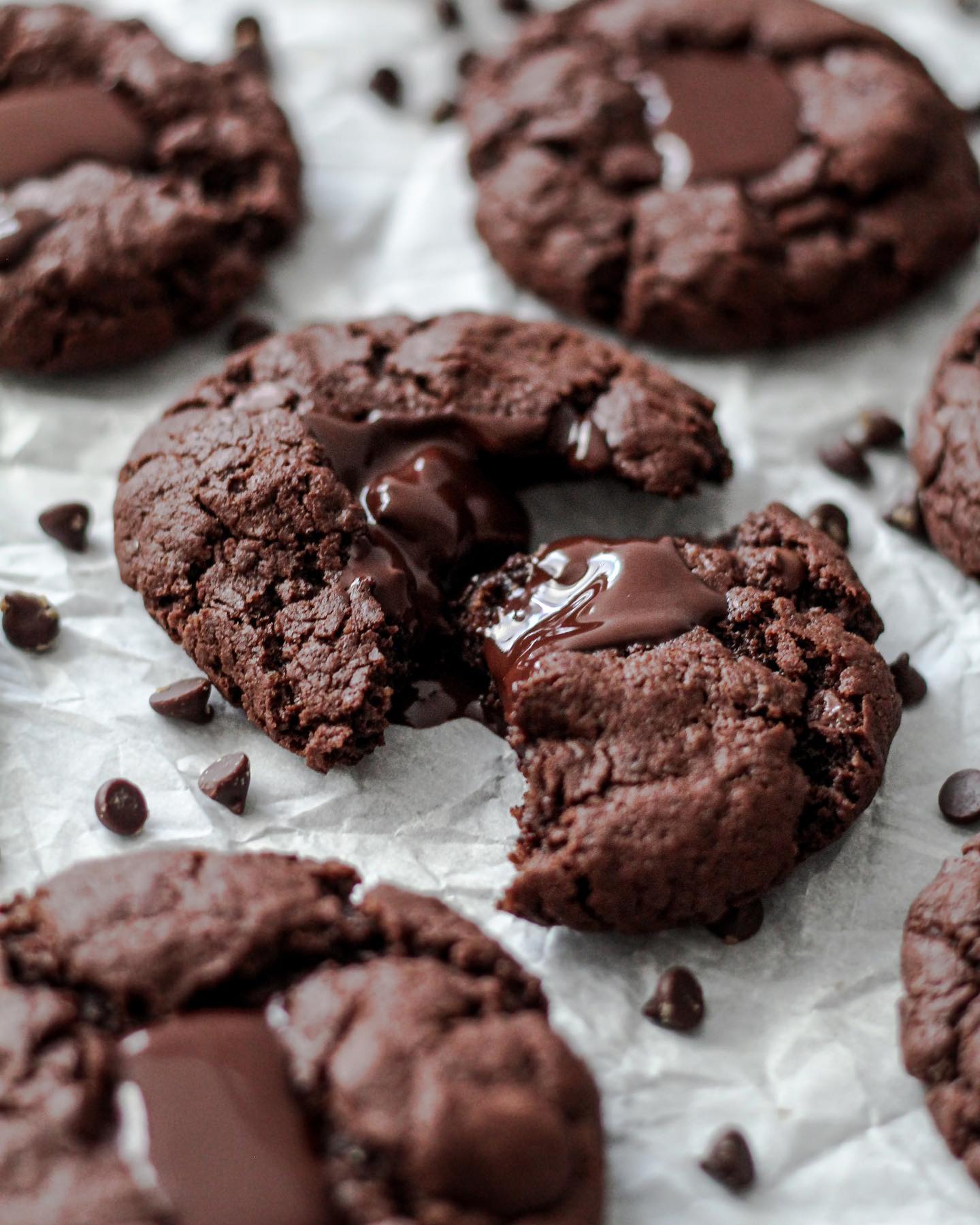 Peppermint Double Chocolate Chip Cookies