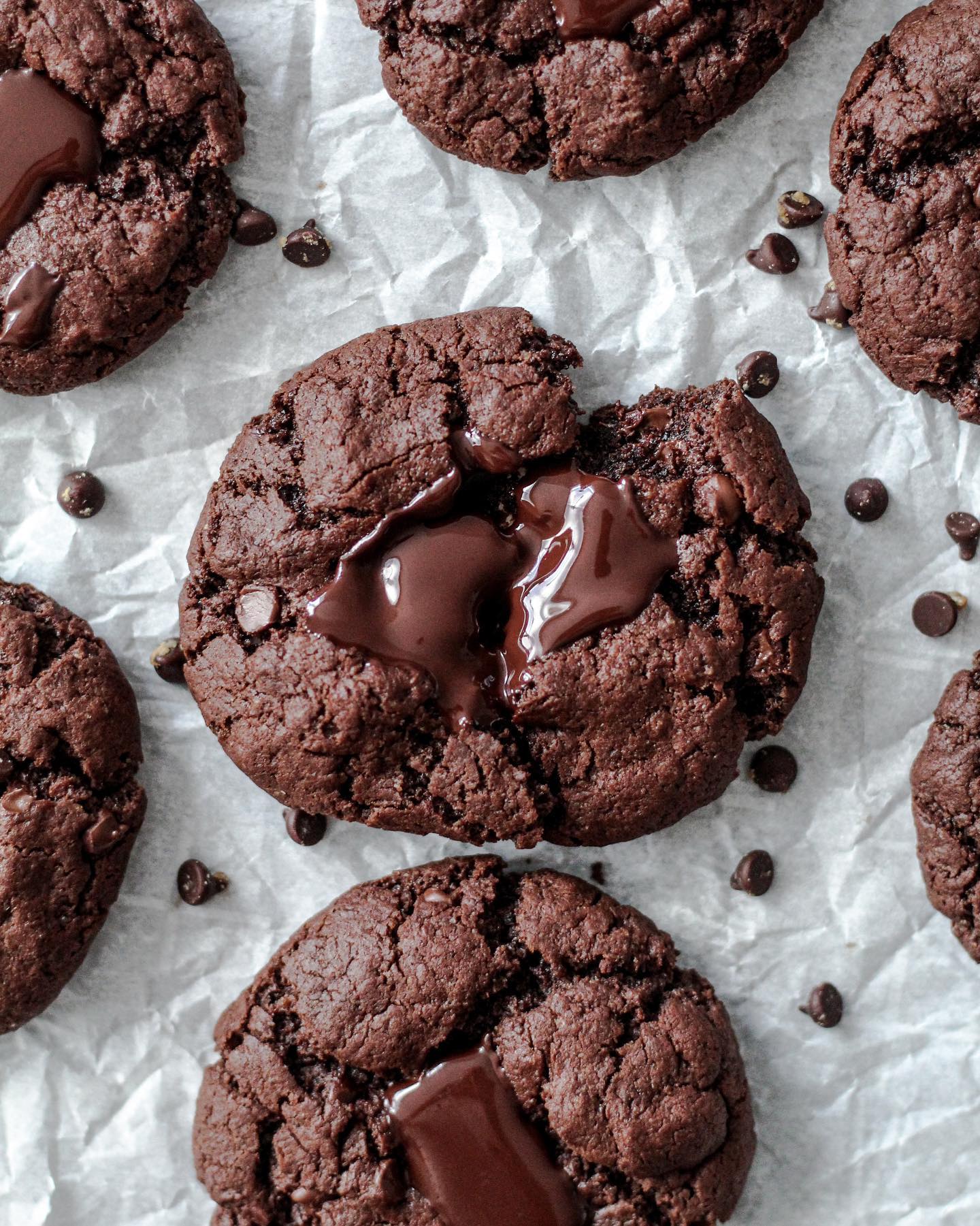 Peppermint Double Chocolate Chip Cookies