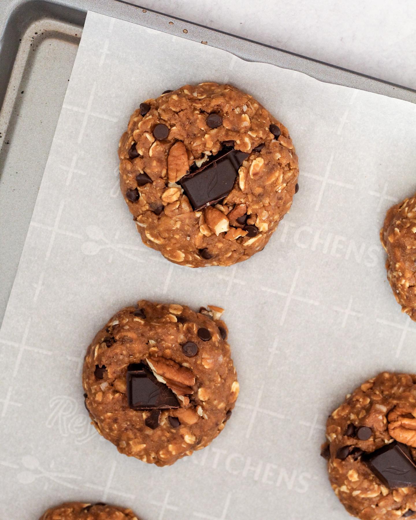 Cowboy Cookies with Chocolate Chips, Oats, Coconut, and Pecans