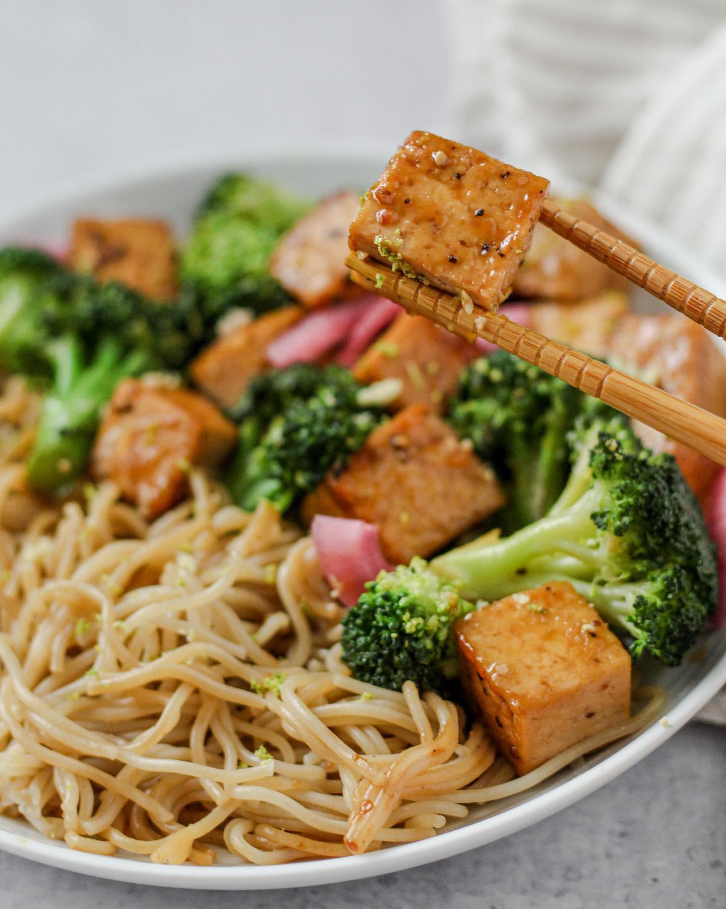 Teriyaki Glazed Tofu with Lime and Ginger