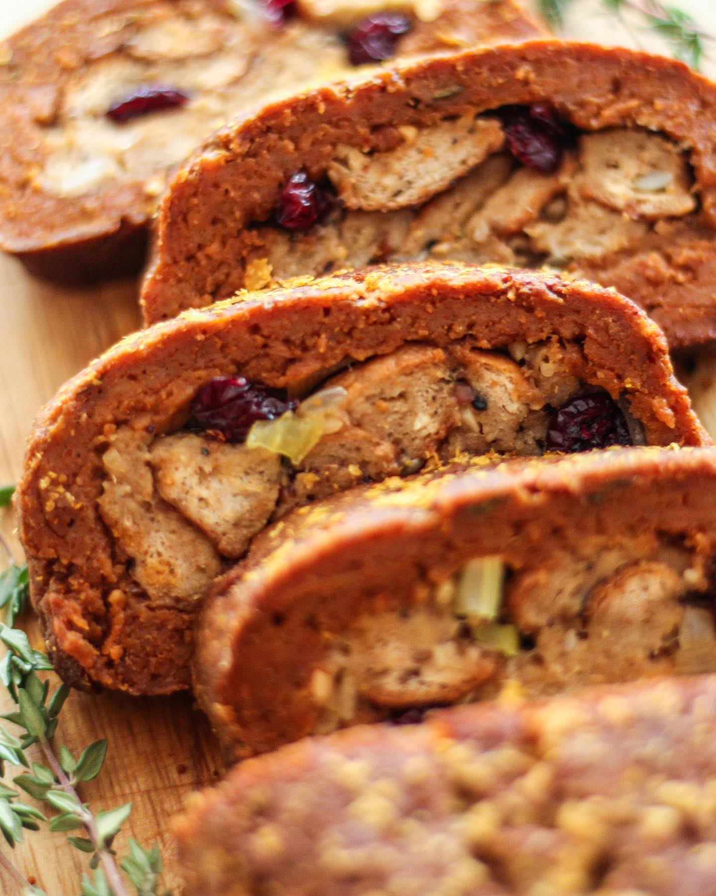 Baked Stuffed Holiday Seitan