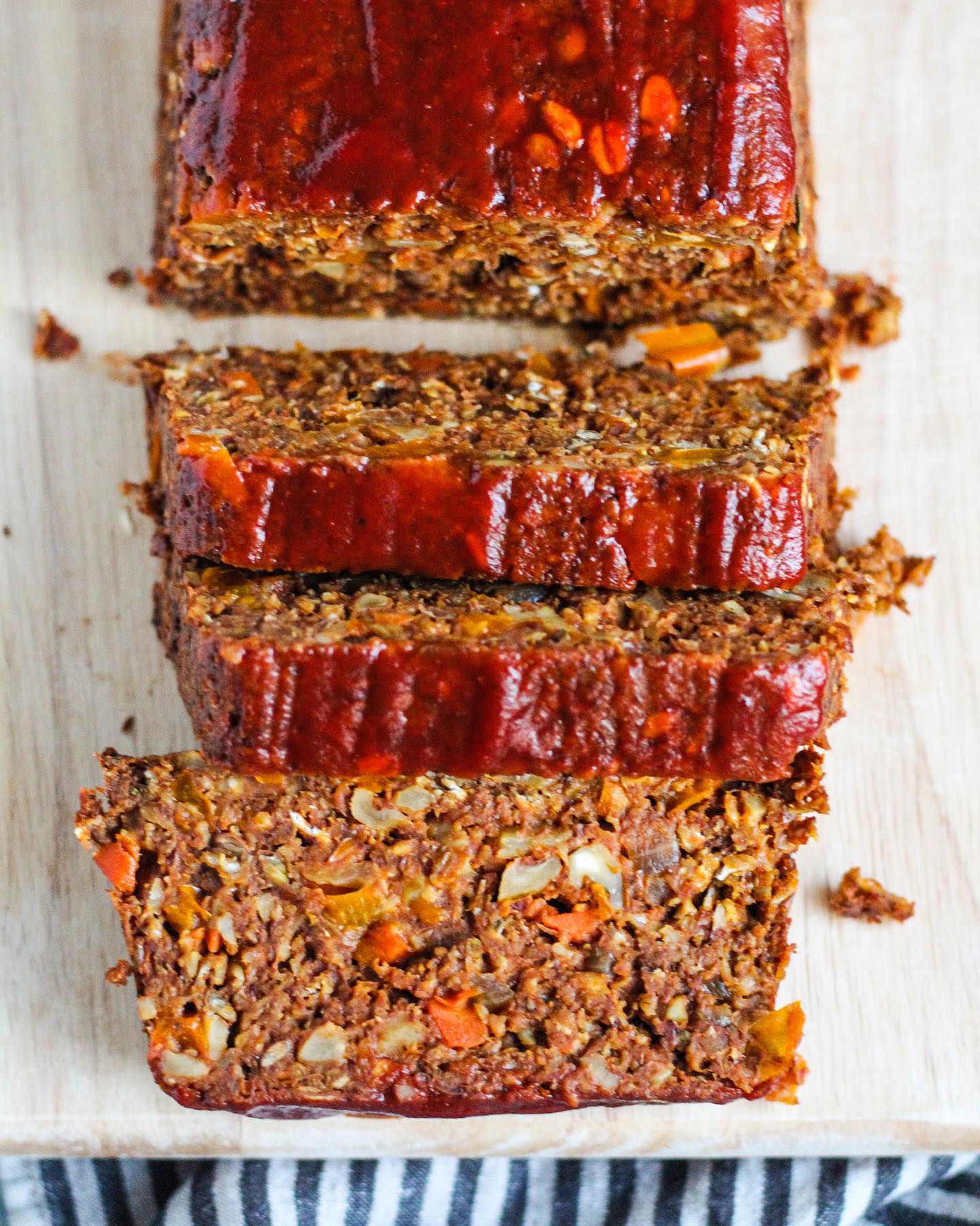 Latin-Inspired Lentil Loaf with Sriracha Ketchup