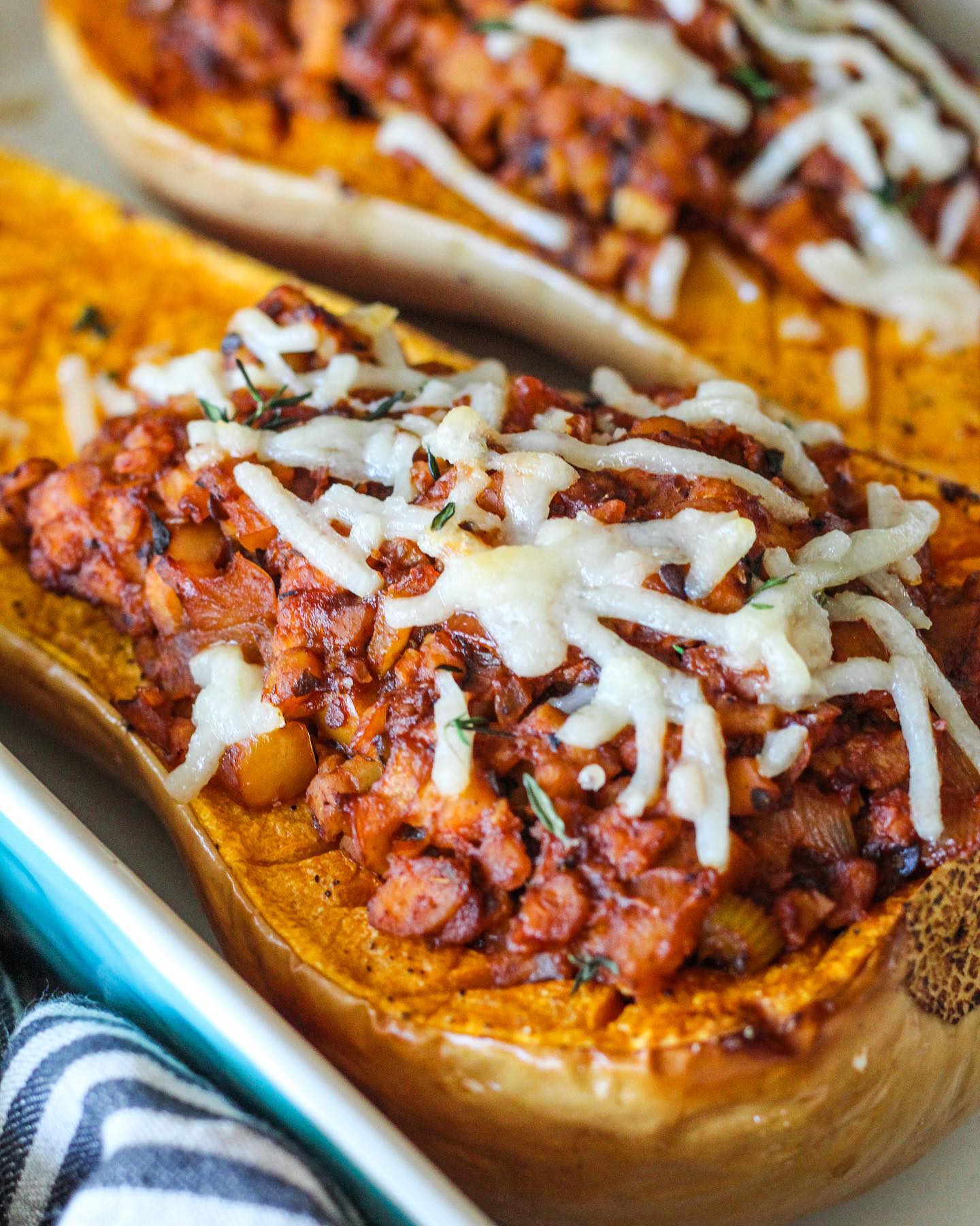 Vegan Gluten-Free Roasted Stuffed Butternut Squash