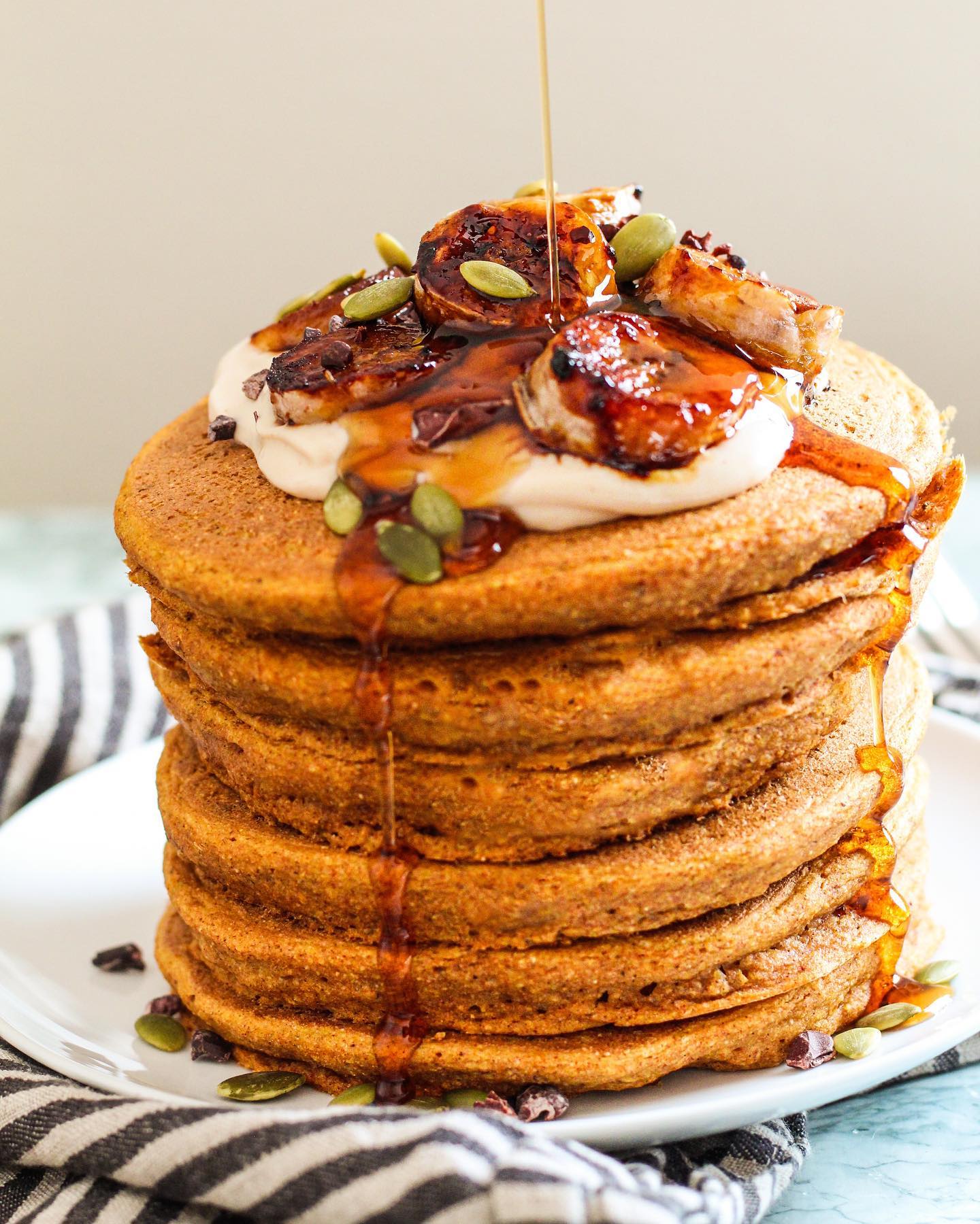 Fluffy and Spiced Pumpkin Pancakes