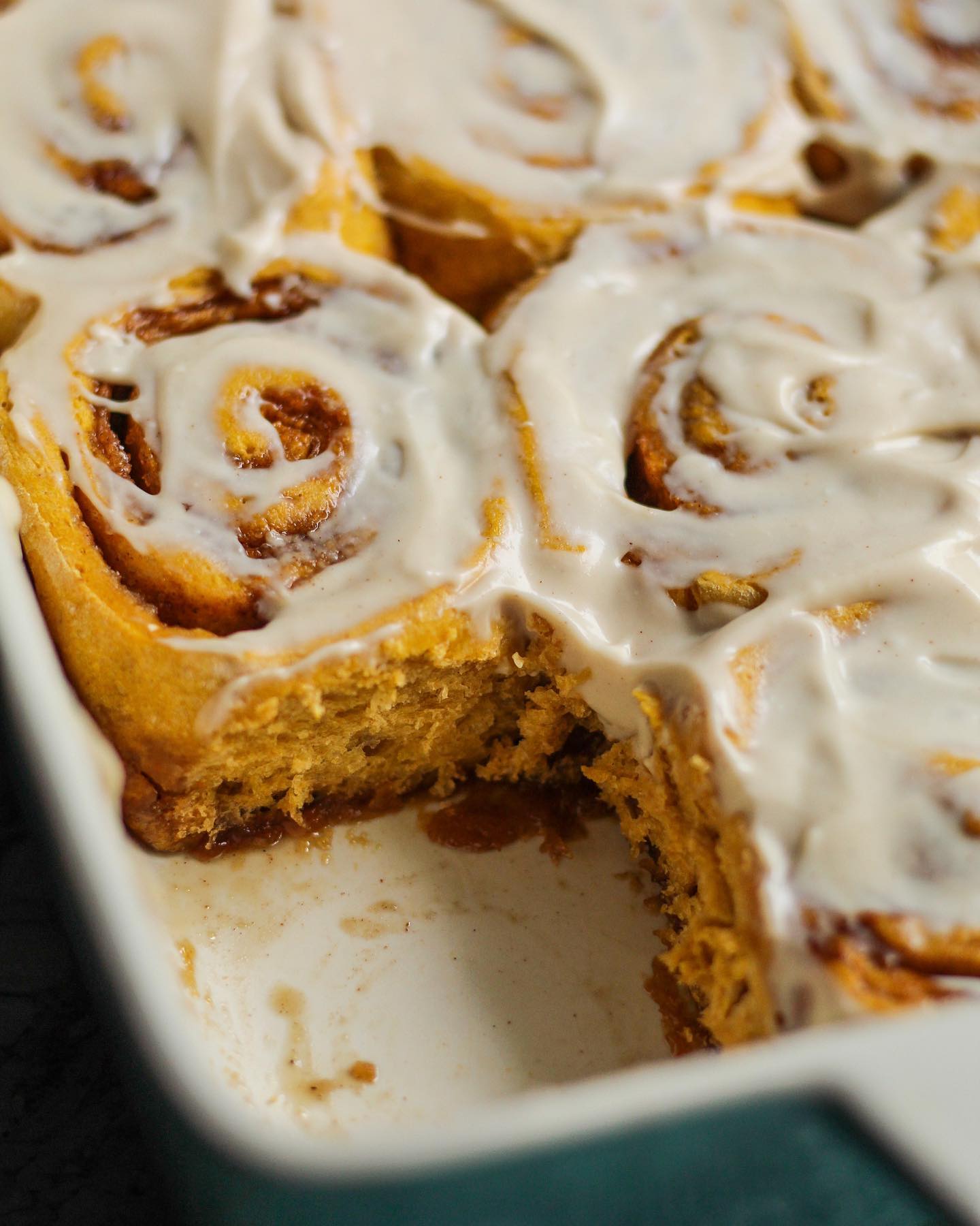 Pumpkin Cinnamon Rolls with Salted Maple Cream Cheese