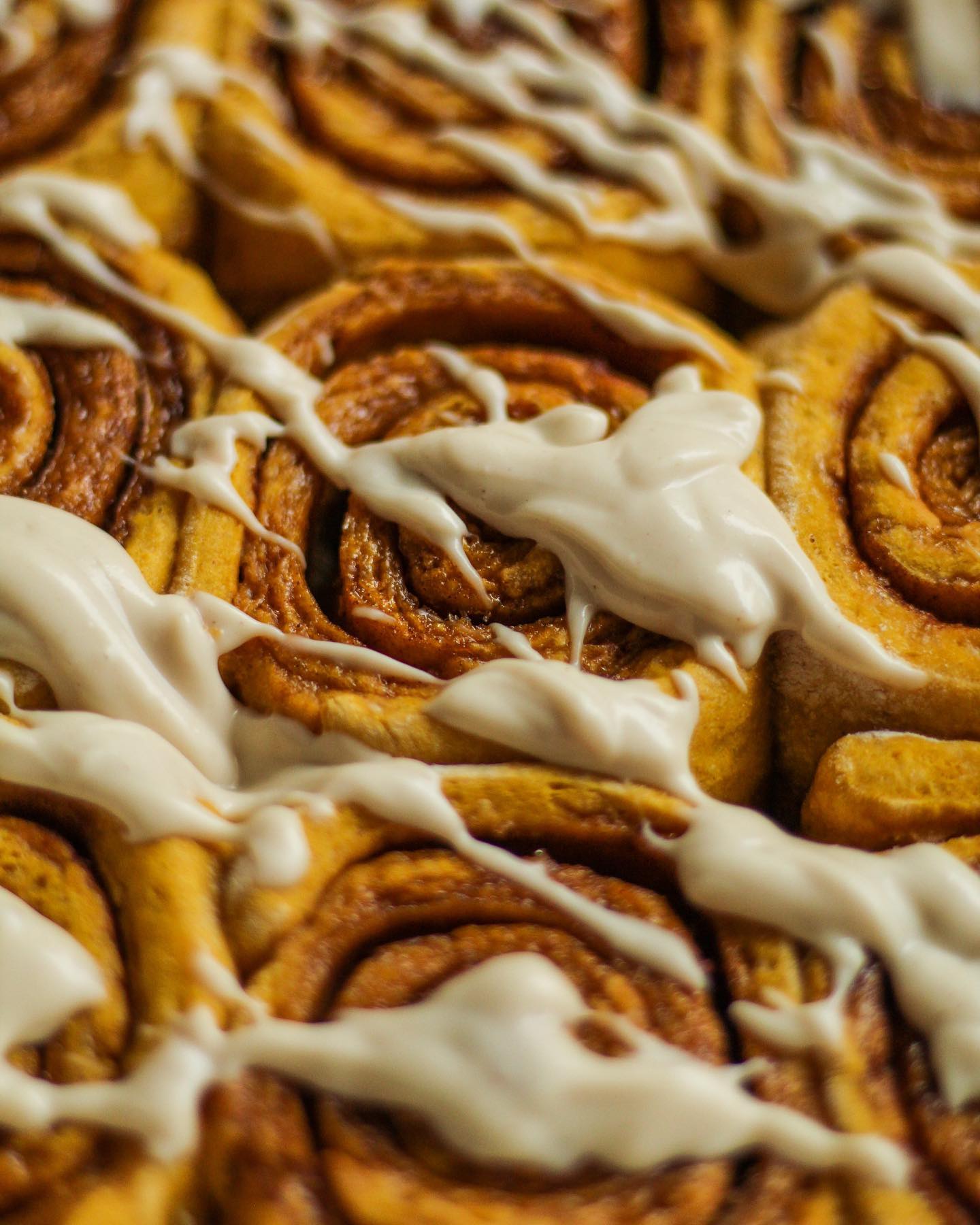 Pumpkin Cinnamon Rolls with Salted Maple Cream Cheese