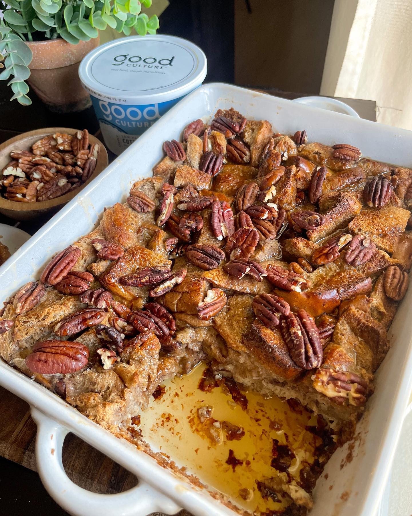 Overnight Maple Pecan French Toast