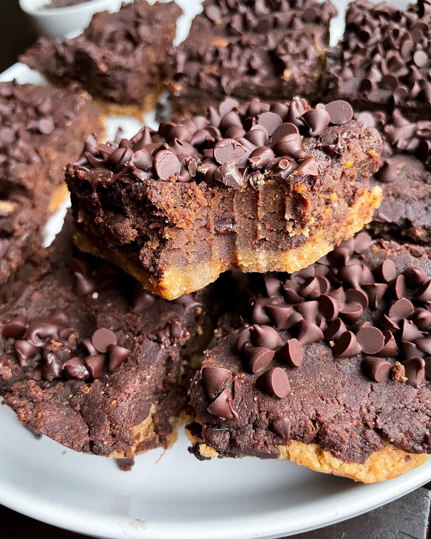 Vegan & Gluten-Free Cookie Dough Brownies