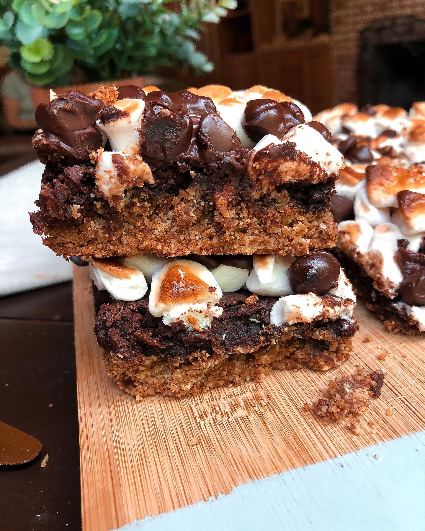Vegan Gluten-Free S'mores Brownie Bars