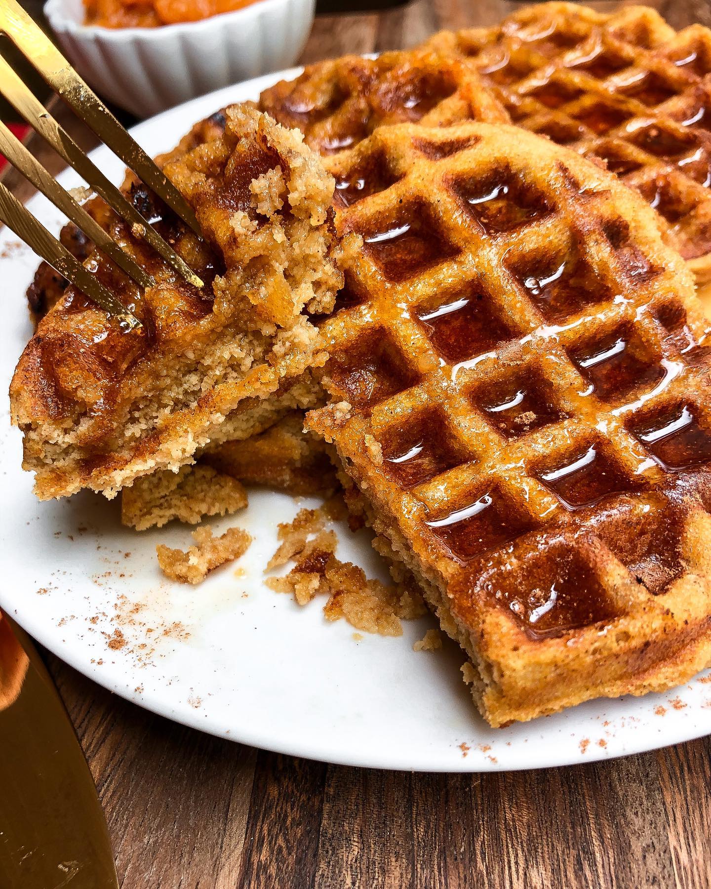 Pumpkin Waffles - Paleo & Gluten-Free
