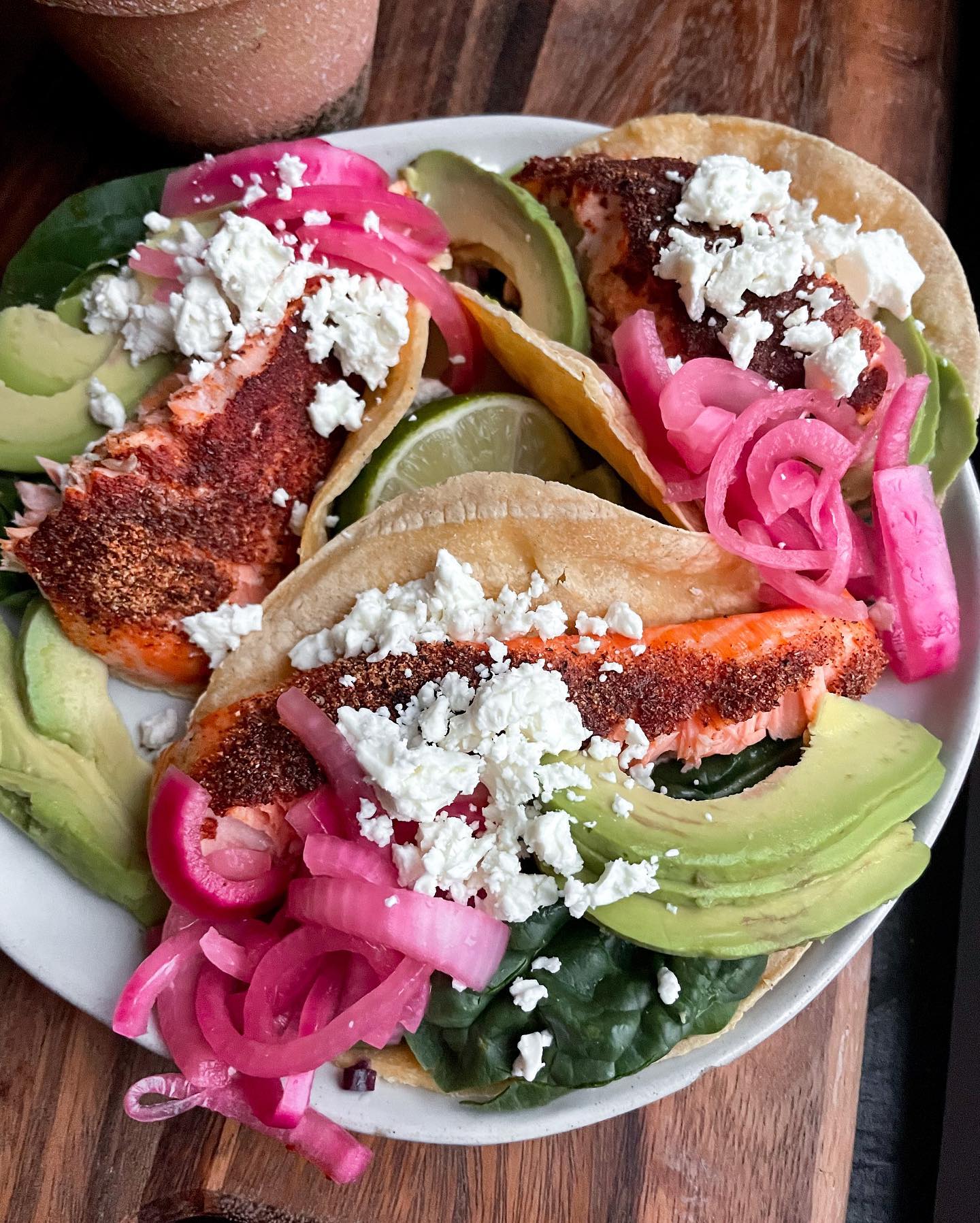 15 Minute Blackened Salmon Tacos