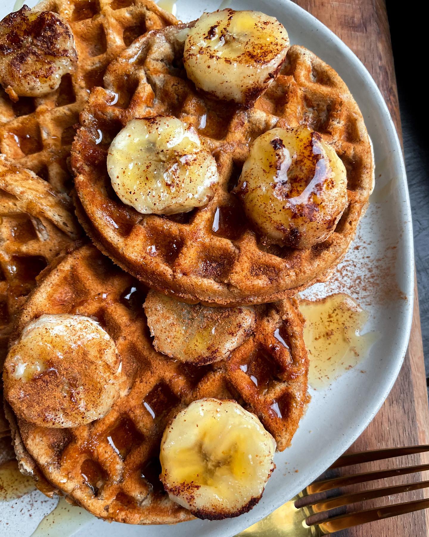 Vegan Gluten-Free Oat Flour Waffles