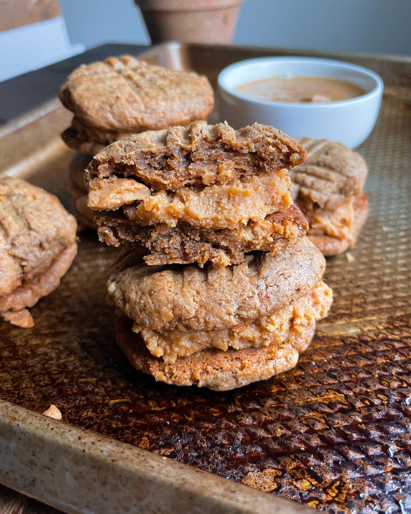 Mini Peanut Butter Cookie Sandwiches