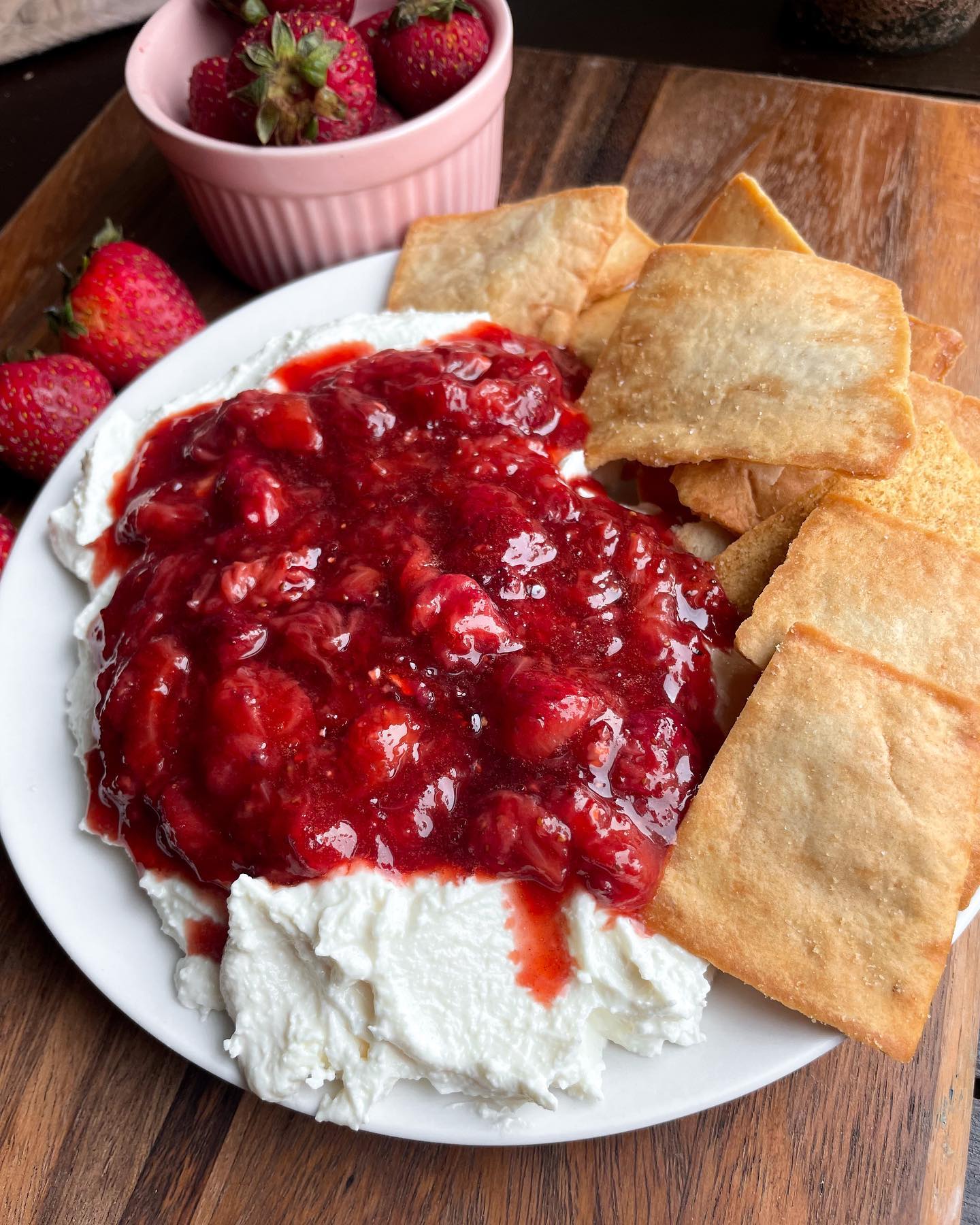 Whipped Feta with Strawberry Balsamic Topping