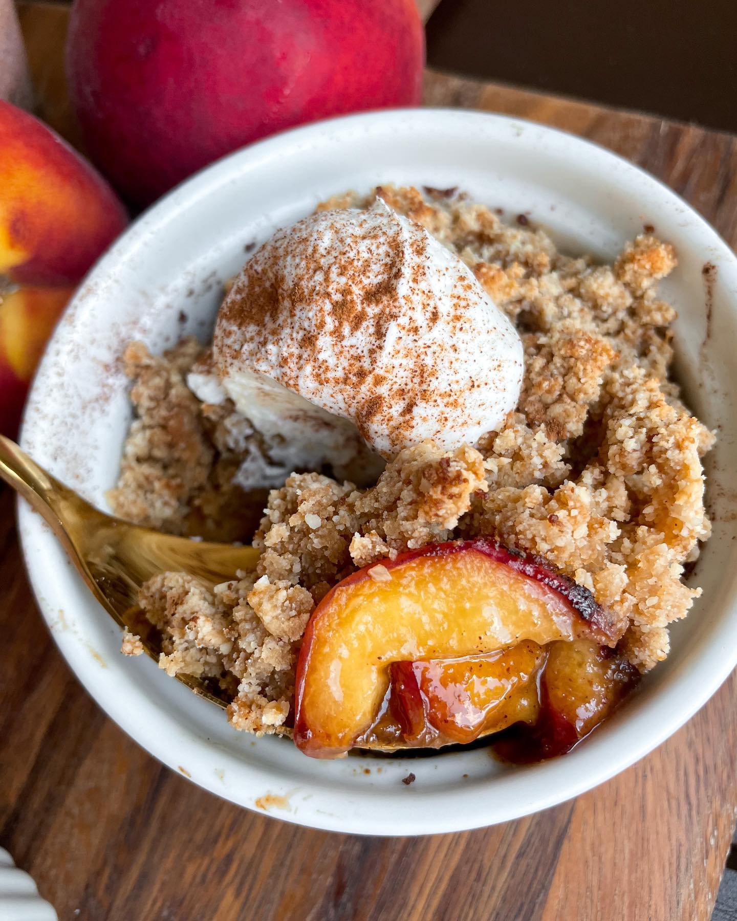 Mini Vegan Peach Crisps